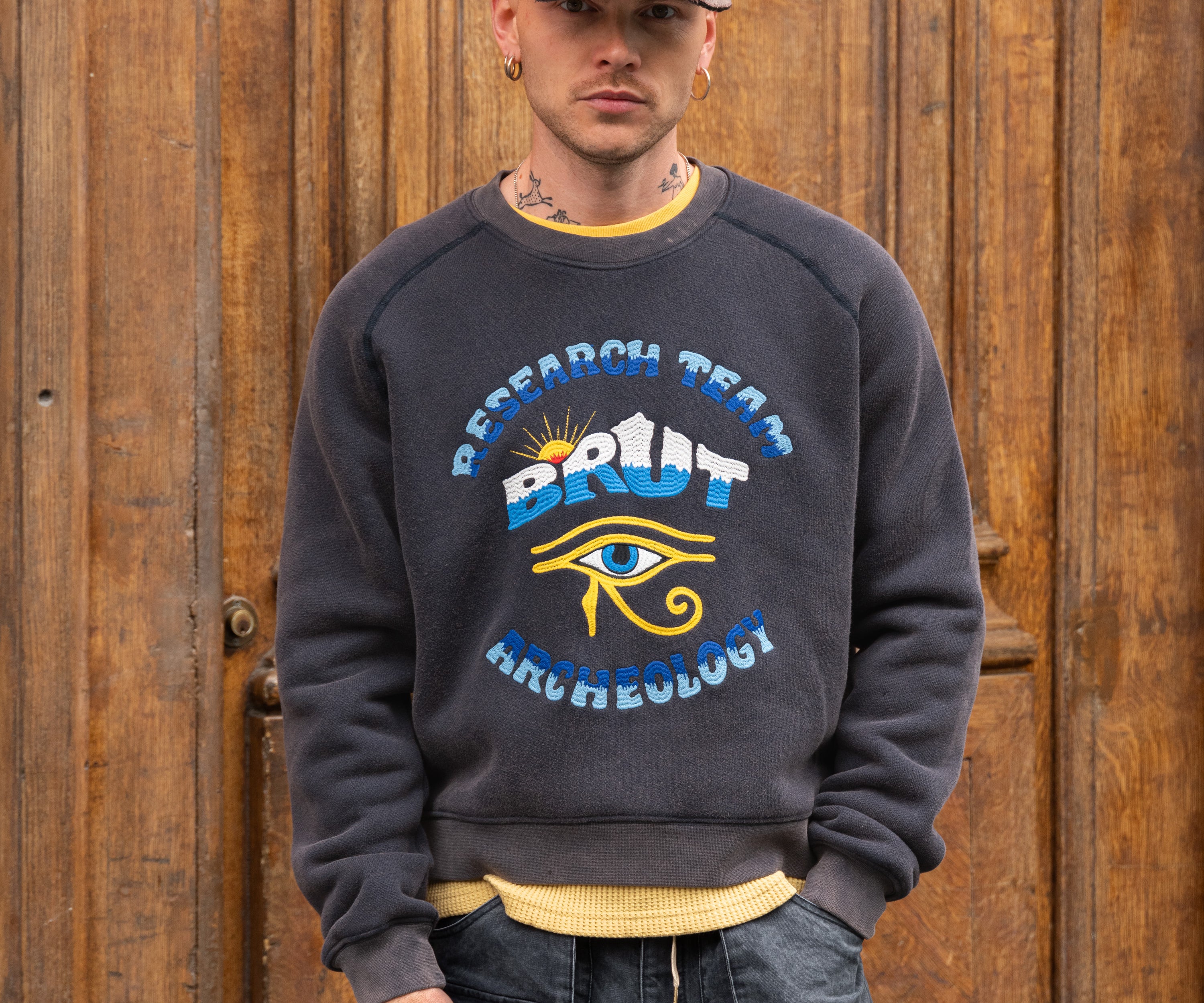 THE ARCHEOLOGY SWEAT Knitwear X-SMALL / NAVY - BRUT Clothing US