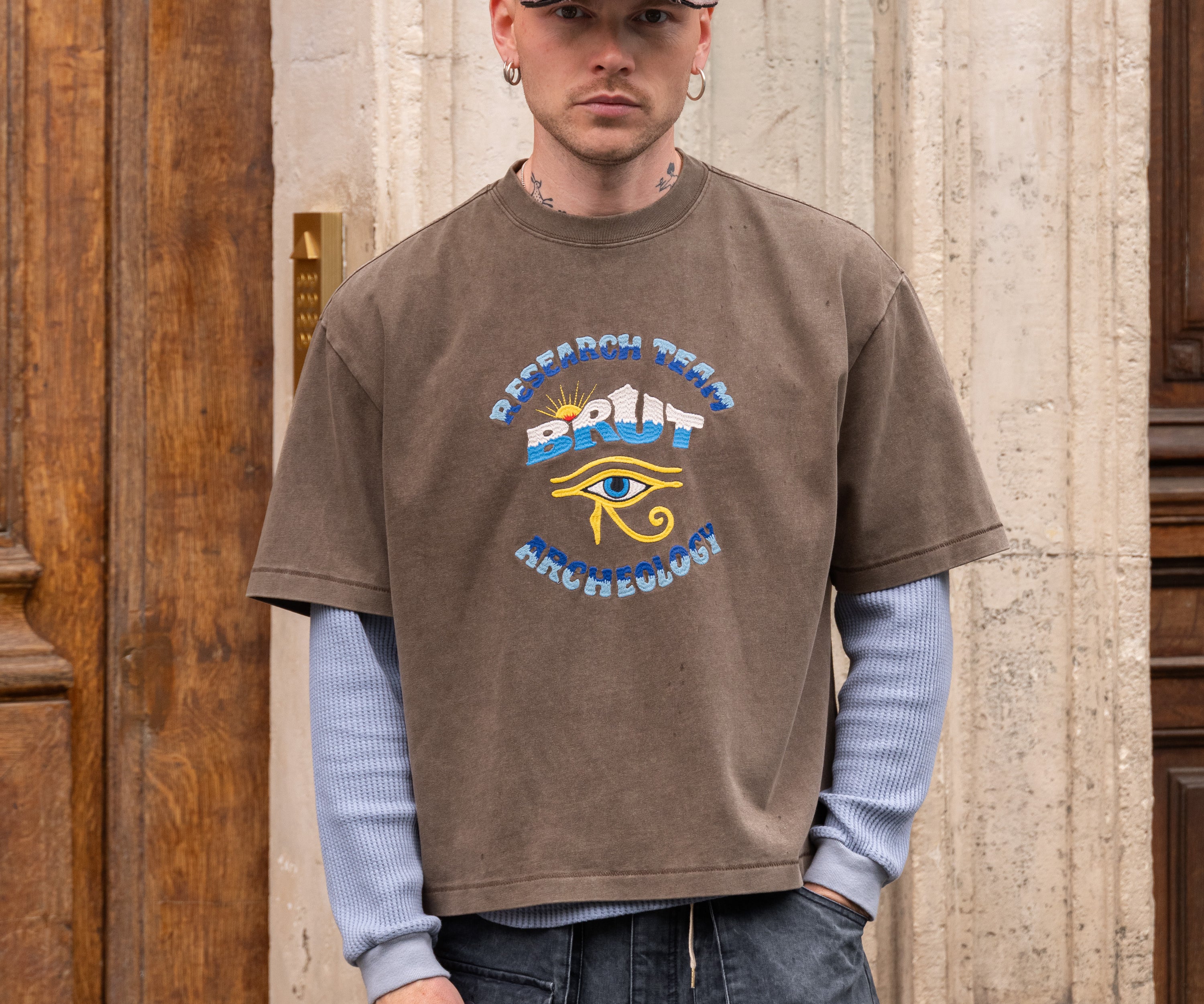 THE ARCHEOLOGY TEE T-Shirts X-SMALL / BROWN - BRUT Clothing US