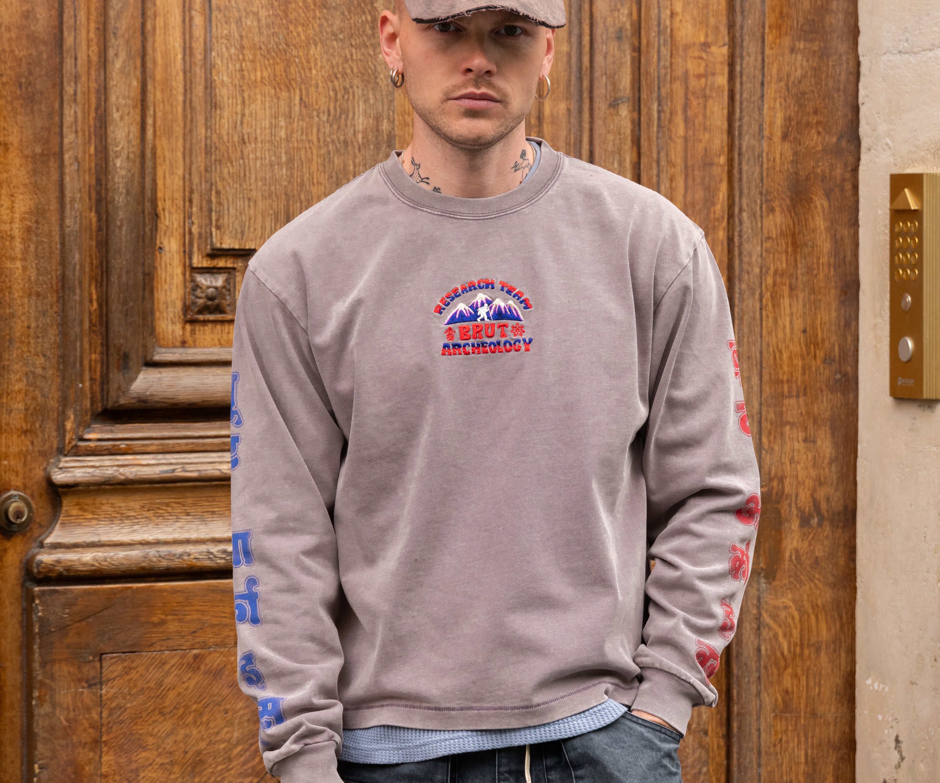 THE ARCHEO MOUNTAIN TEE T-Shirts X-SMALL / FADED PURPLE - BRUT Clothing US
