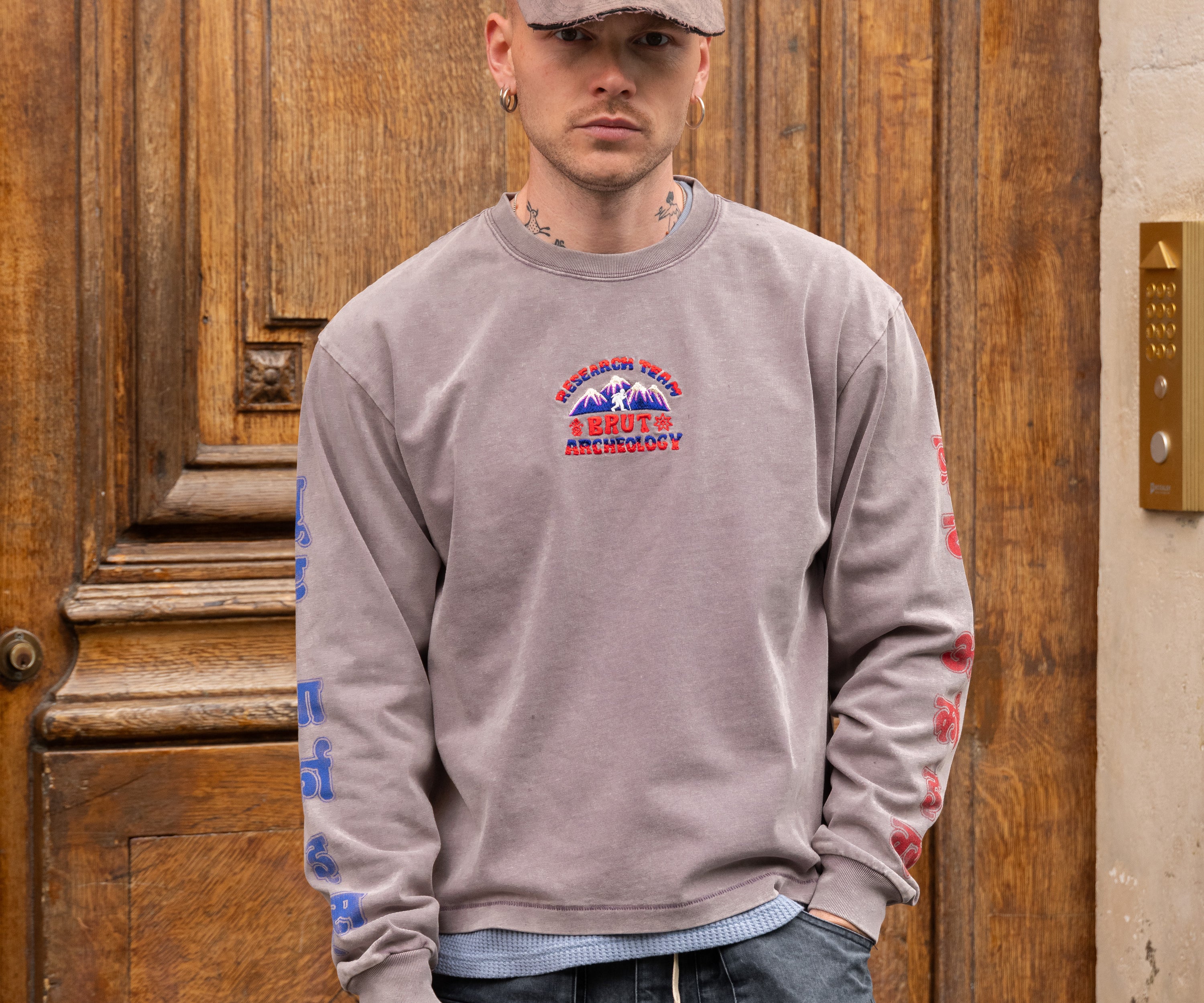THE ARCHEO MOUNTAIN TEE T-Shirts X-SMALL / FADED PURPLE - BRUT Clothing US