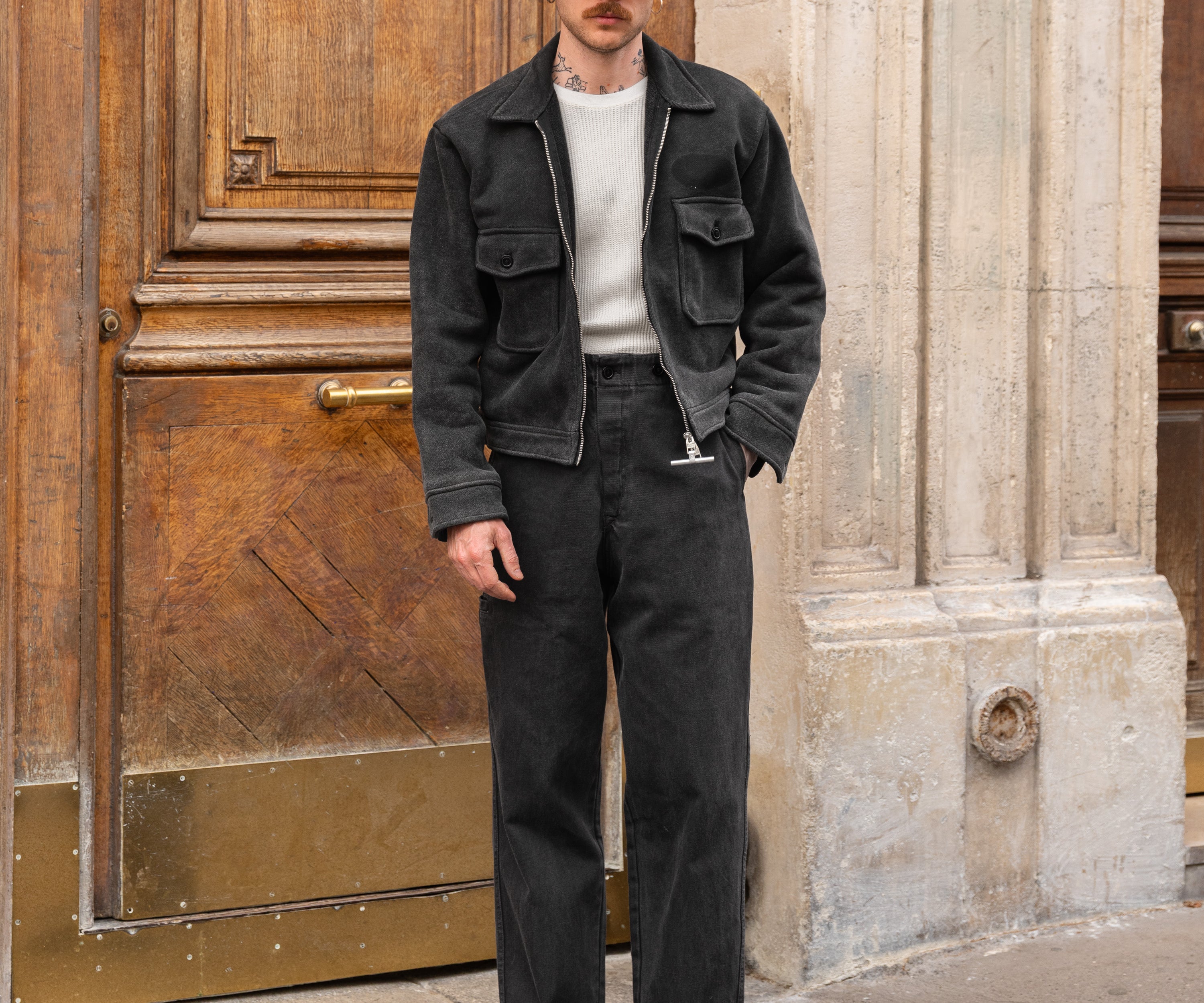 THE BUCKLE BACK PANTS Pants US26 / BLACK - BRUT Clothing US