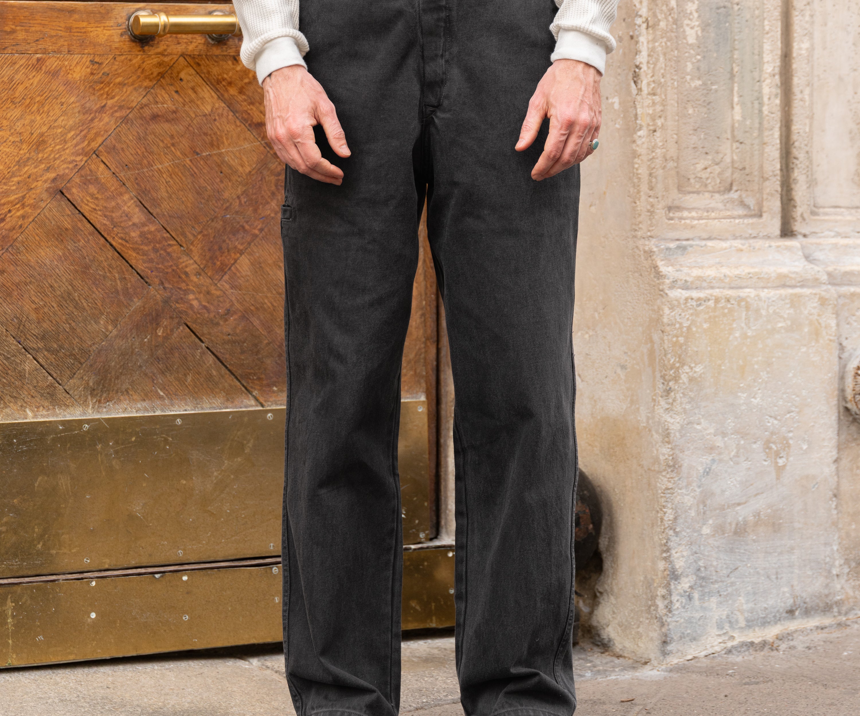 THE BUCKLE BACK PANTS Pants US26 / BLACK - BRUT Clothing US