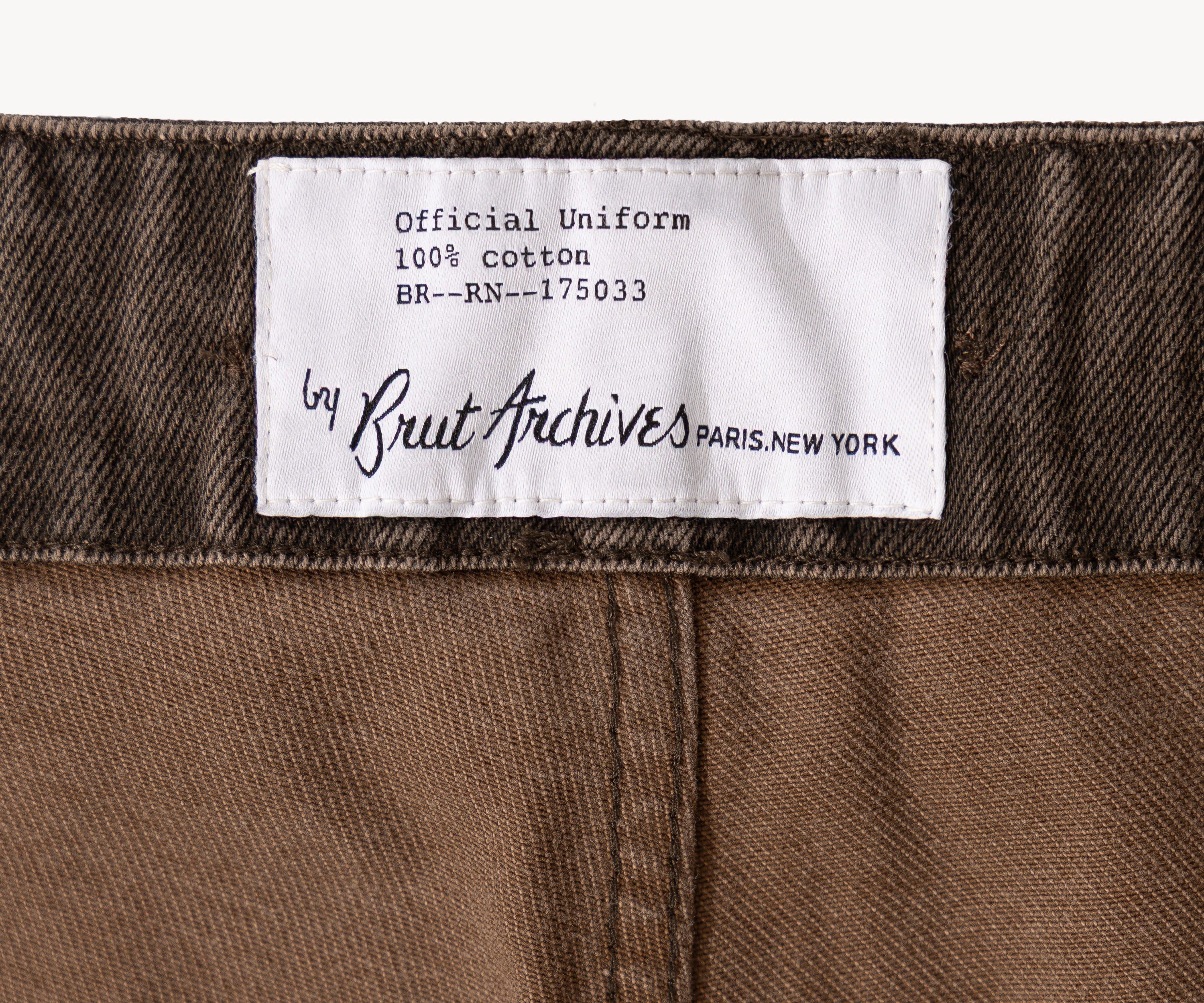 THE BUCKLE BACK PANTS Pants US26 / BROWN - BRUT Clothing US