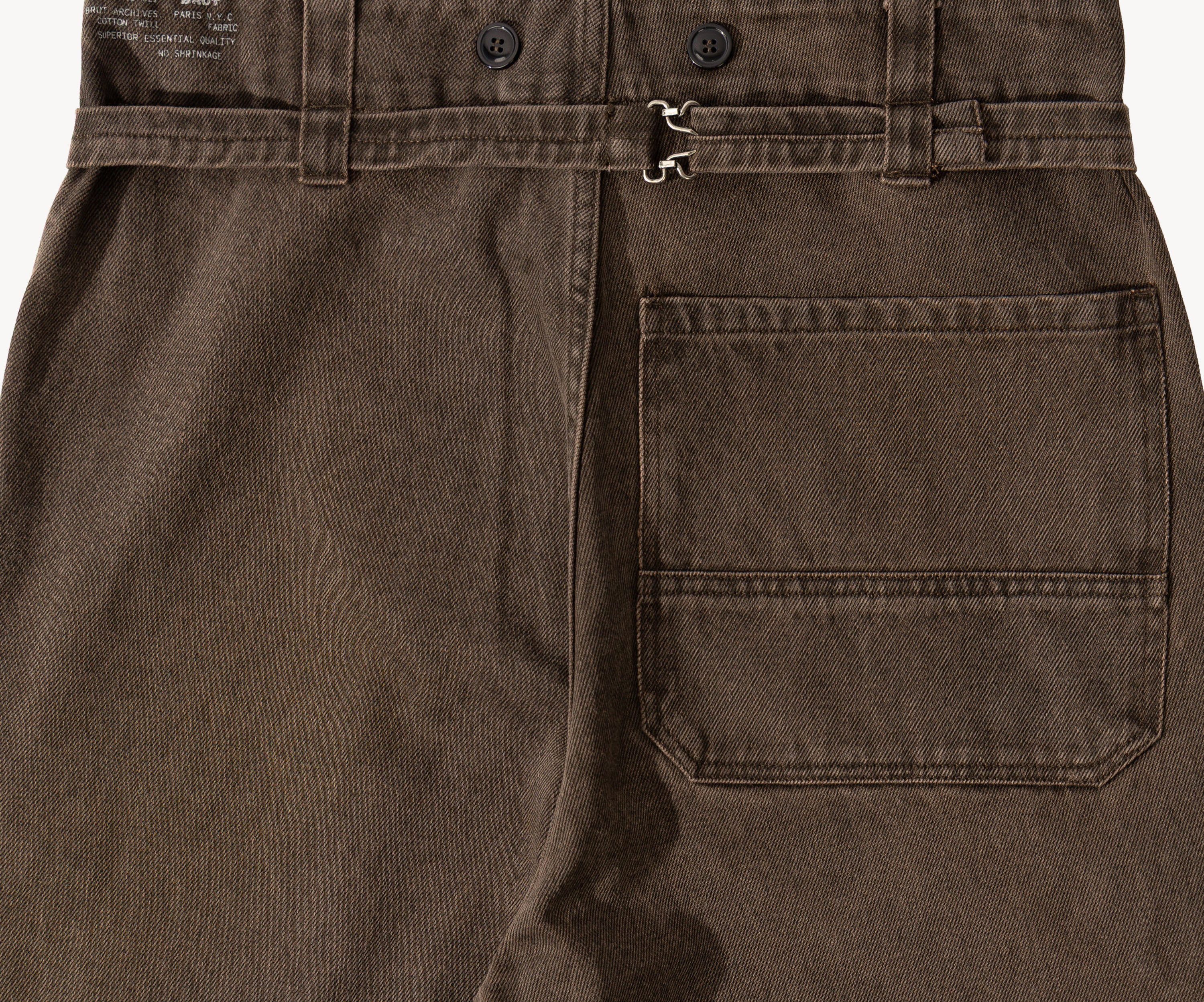 THE BUCKLE BACK PANTS Pants US26 / BROWN - BRUT Clothing US