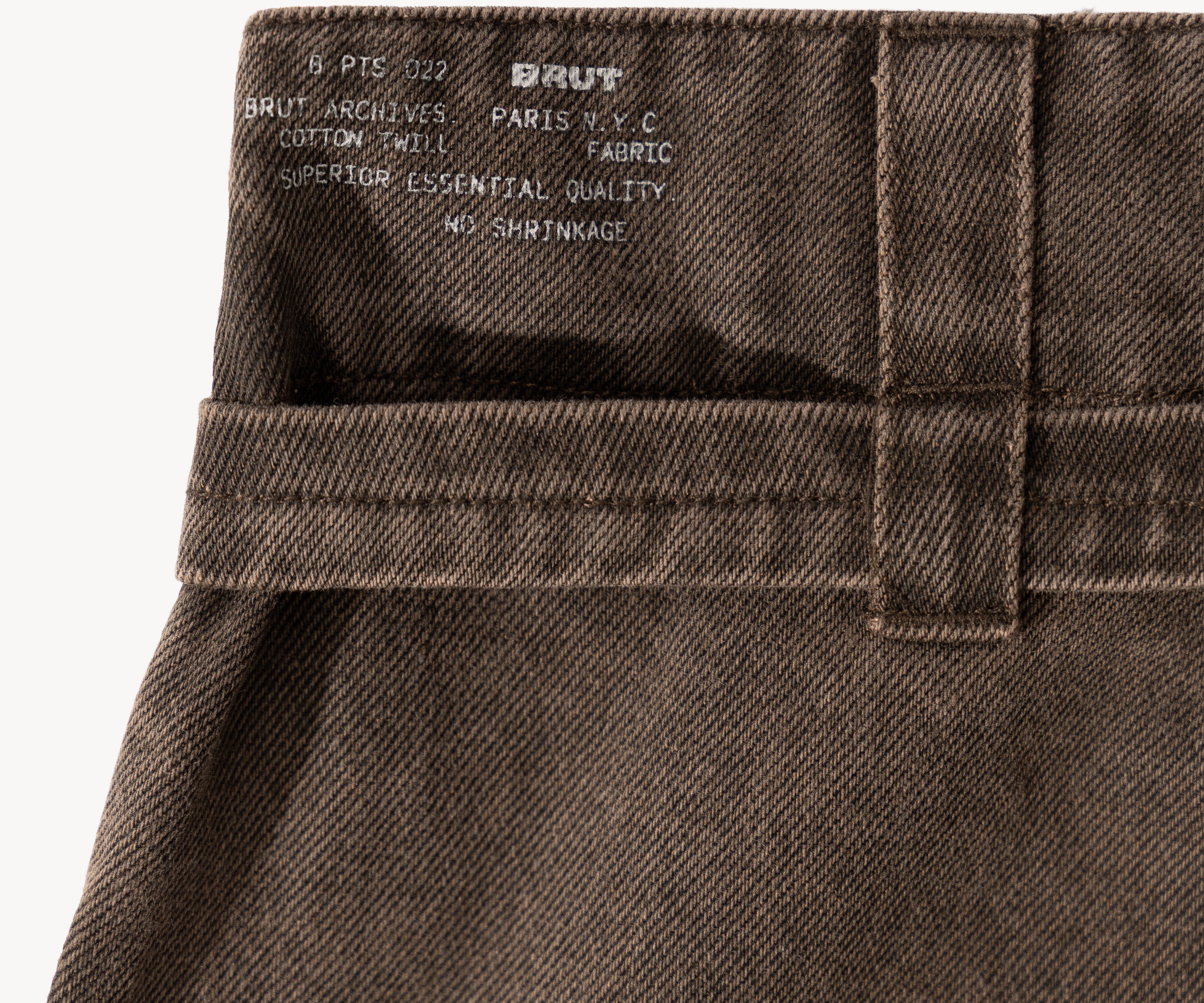 THE BUCKLE BACK PANTS Pants US26 / BROWN - BRUT Clothing US
