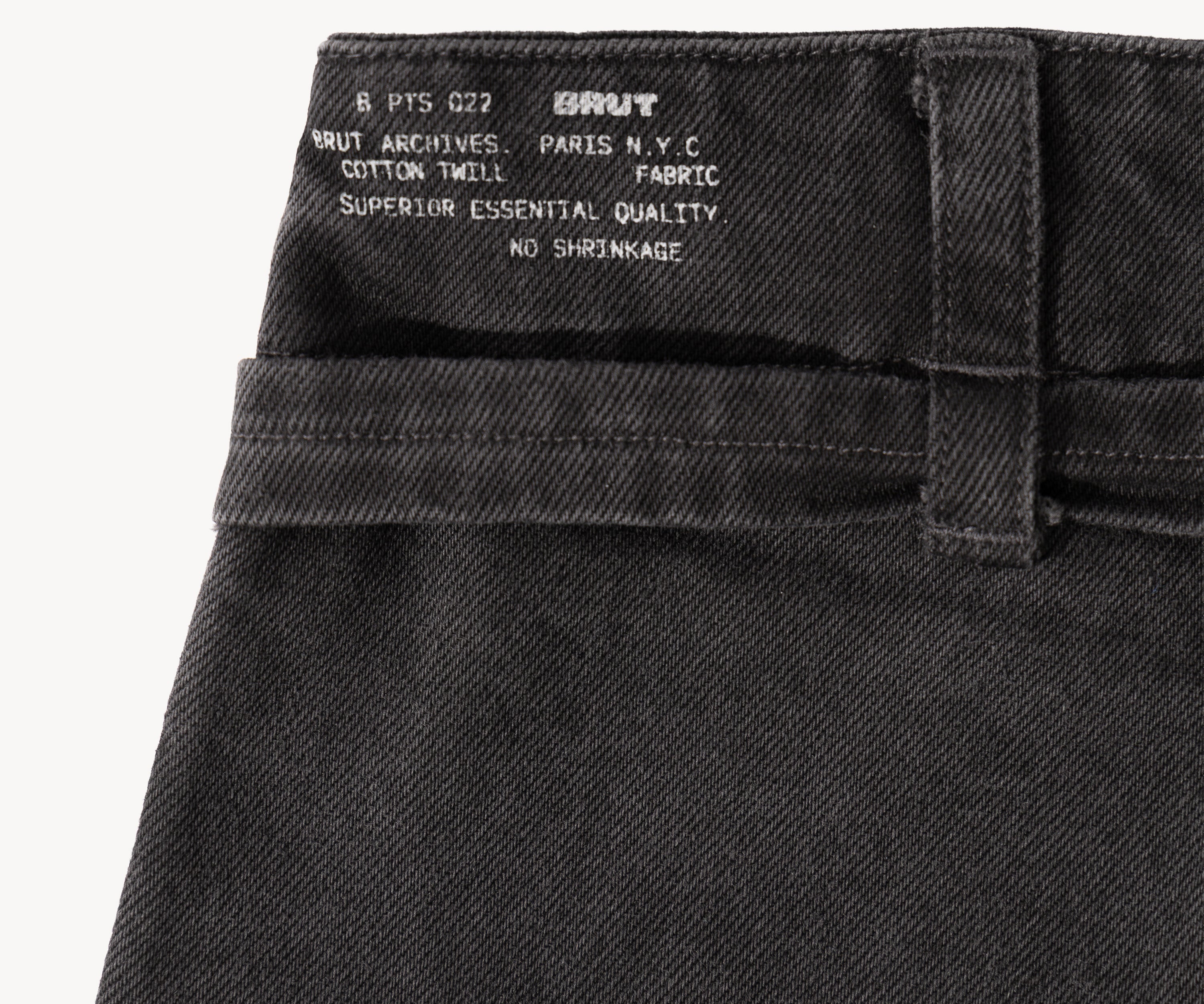 THE BUCKLE BACK PANTS Pants US26 / BLACK - BRUT Clothing US