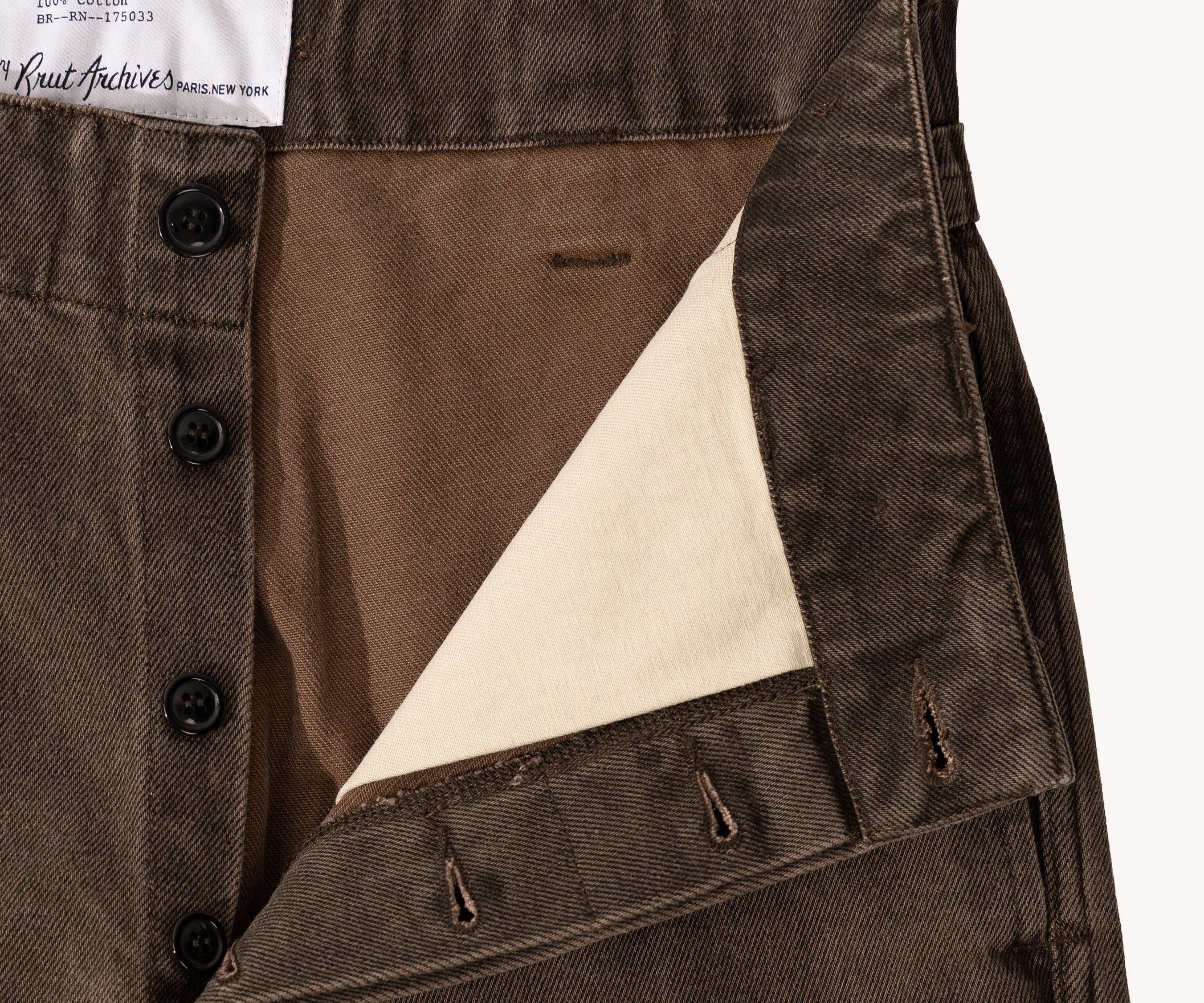 THE BUCKLE BACK PANTS Pants US26 / BROWN - BRUT Clothing US