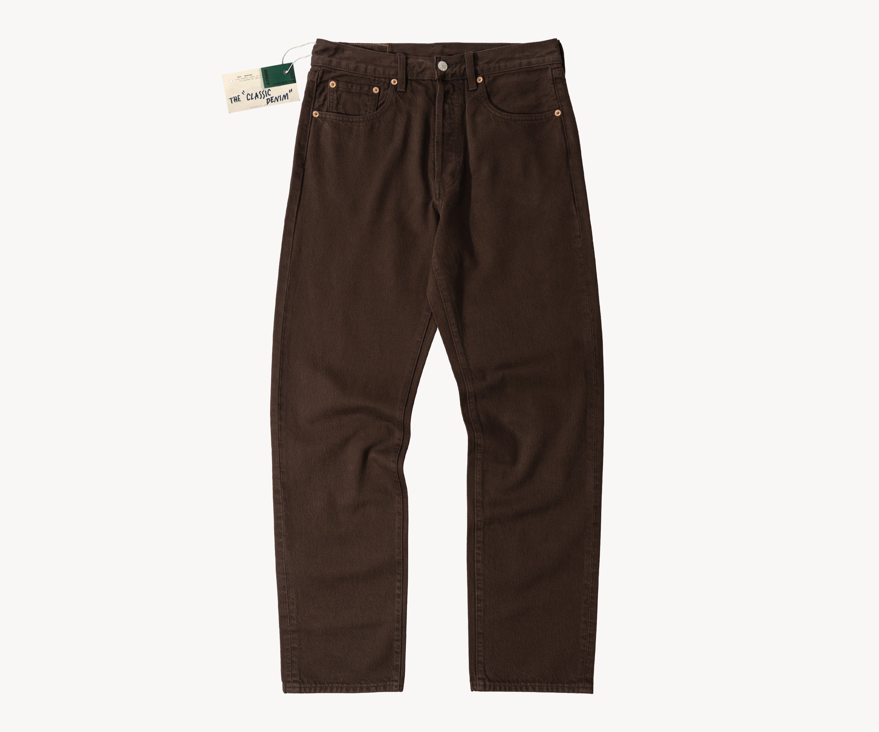 THE CLASSIC DENIM Pants US26 / OVERDYED PROCESS - BROWN - BRUT Clothing US