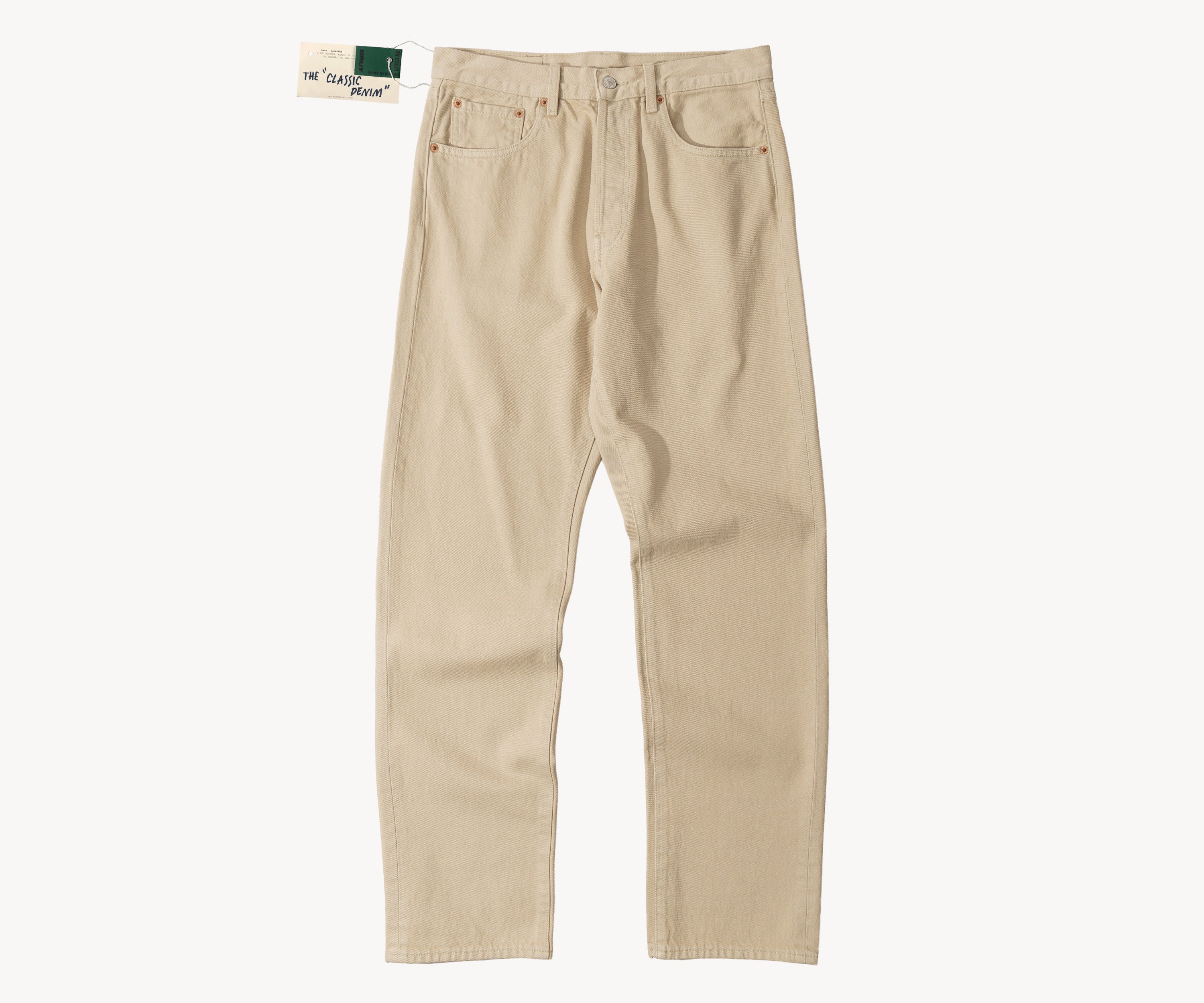 THE CLASSIC DENIM Pants US26 / OVERDYED PROCESS - BEIGE - BRUT Clothing US