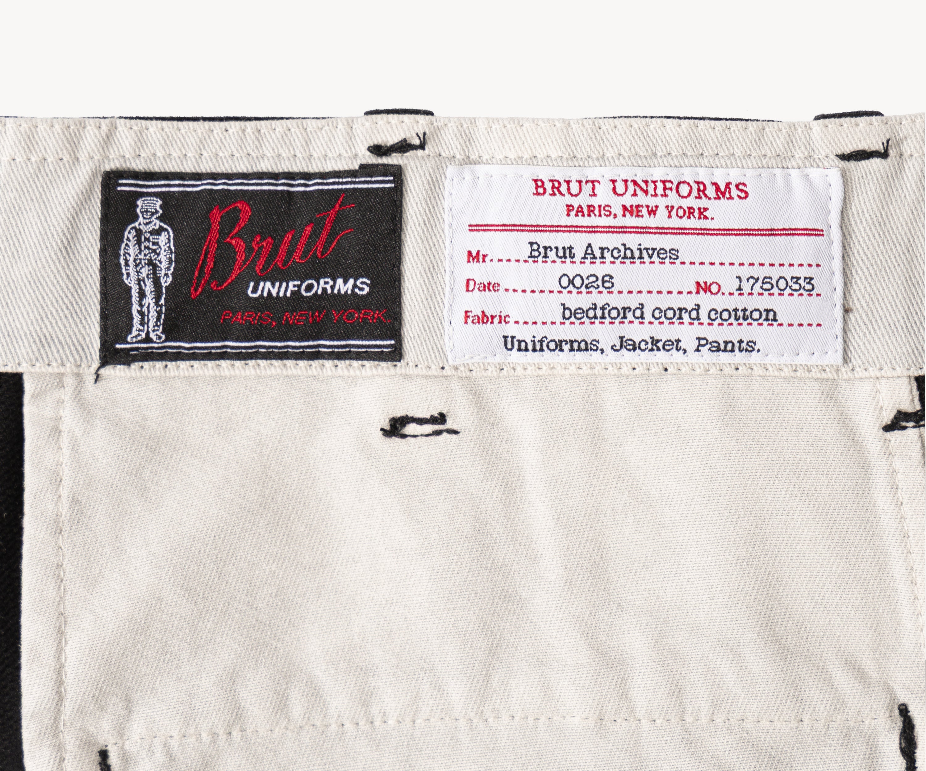THE UNIFORM CHINO PANTS Pants US26 / BLACK - BRUT Clothing US
