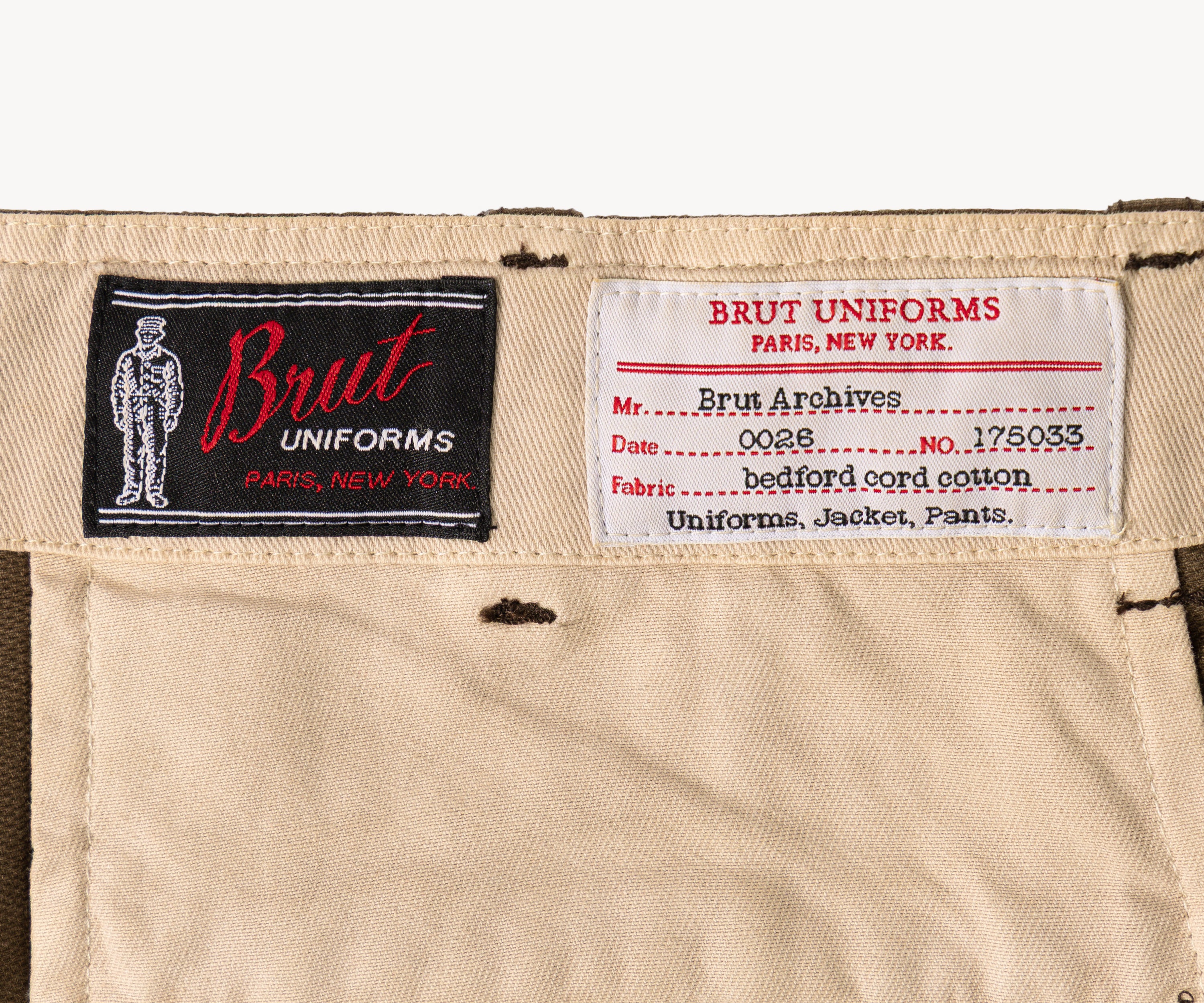 THE UNIFORM CHINO PANTS Pants US26 / BROWN - BRUT Clothing US
