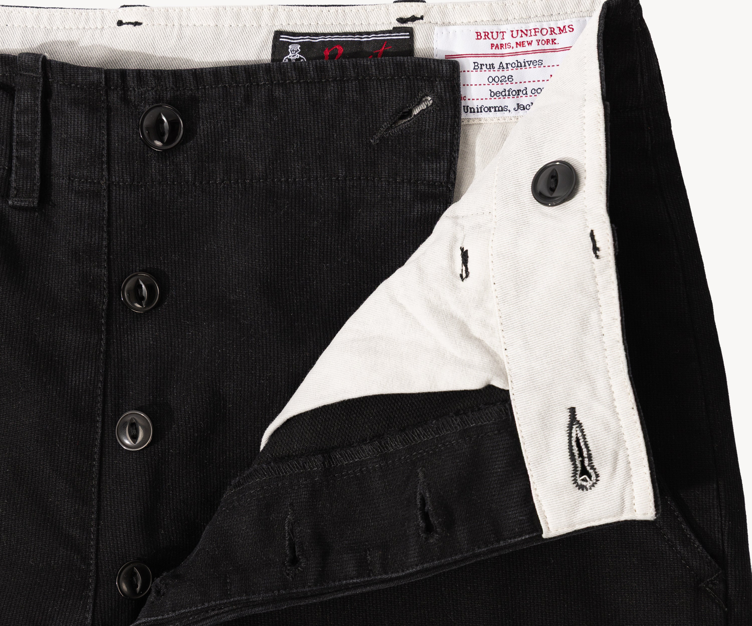 THE UNIFORM CHINO PANTS Pants US26 / BLACK - BRUT Clothing US