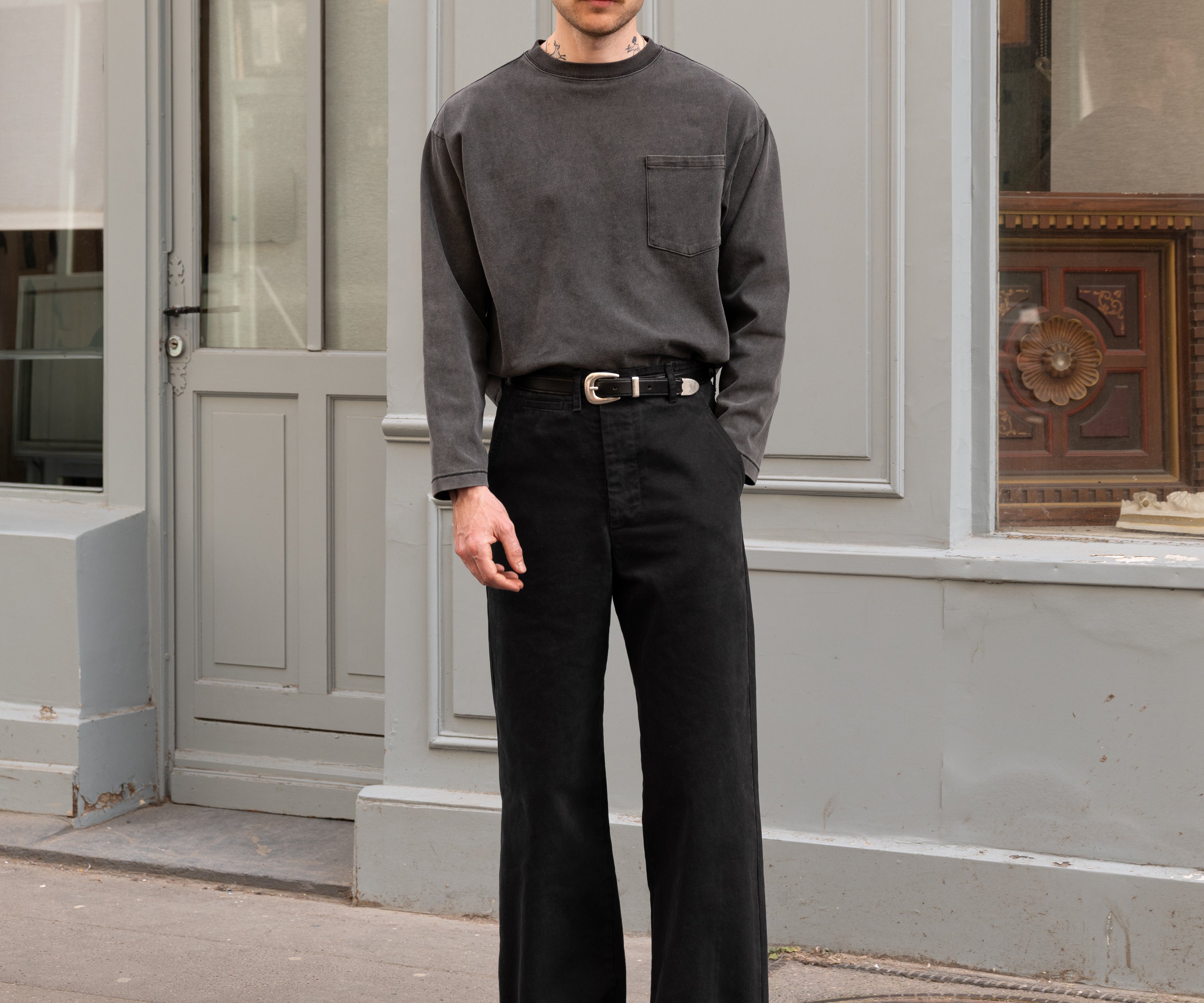 THE UNIFORM CHINO PANTS Pants US26 / BLACK - BRUT Clothing US