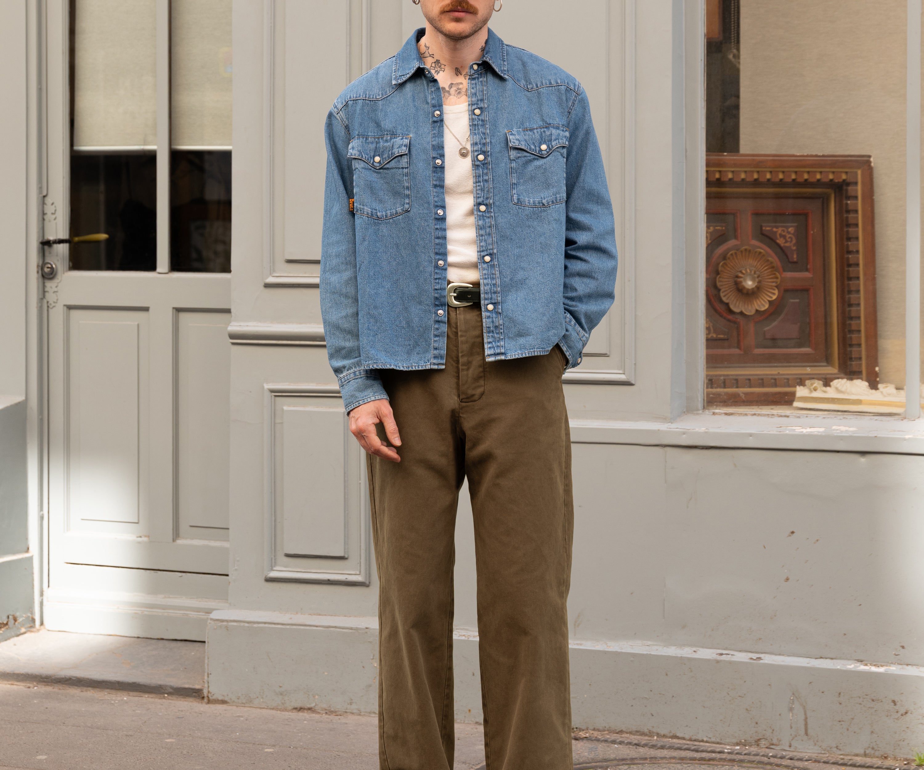 THE UNIFORM CHINO PANTS Pants US26 / BROWN - BRUT Clothing US