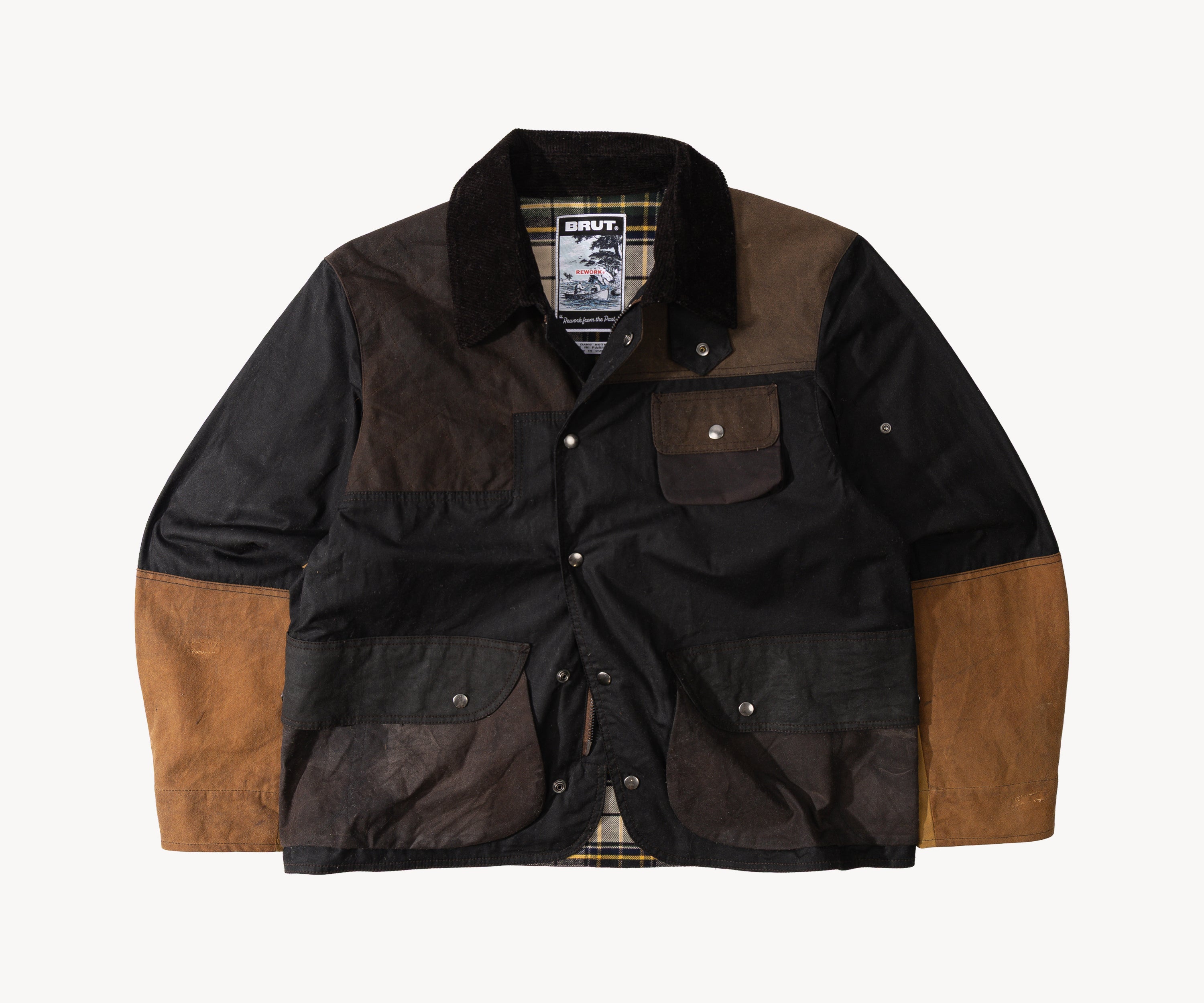 REWORK® STORMFISHER WAX JACKET - N° 003 Coats & Jackets SMALL / BROWN - BRUT Clothing US