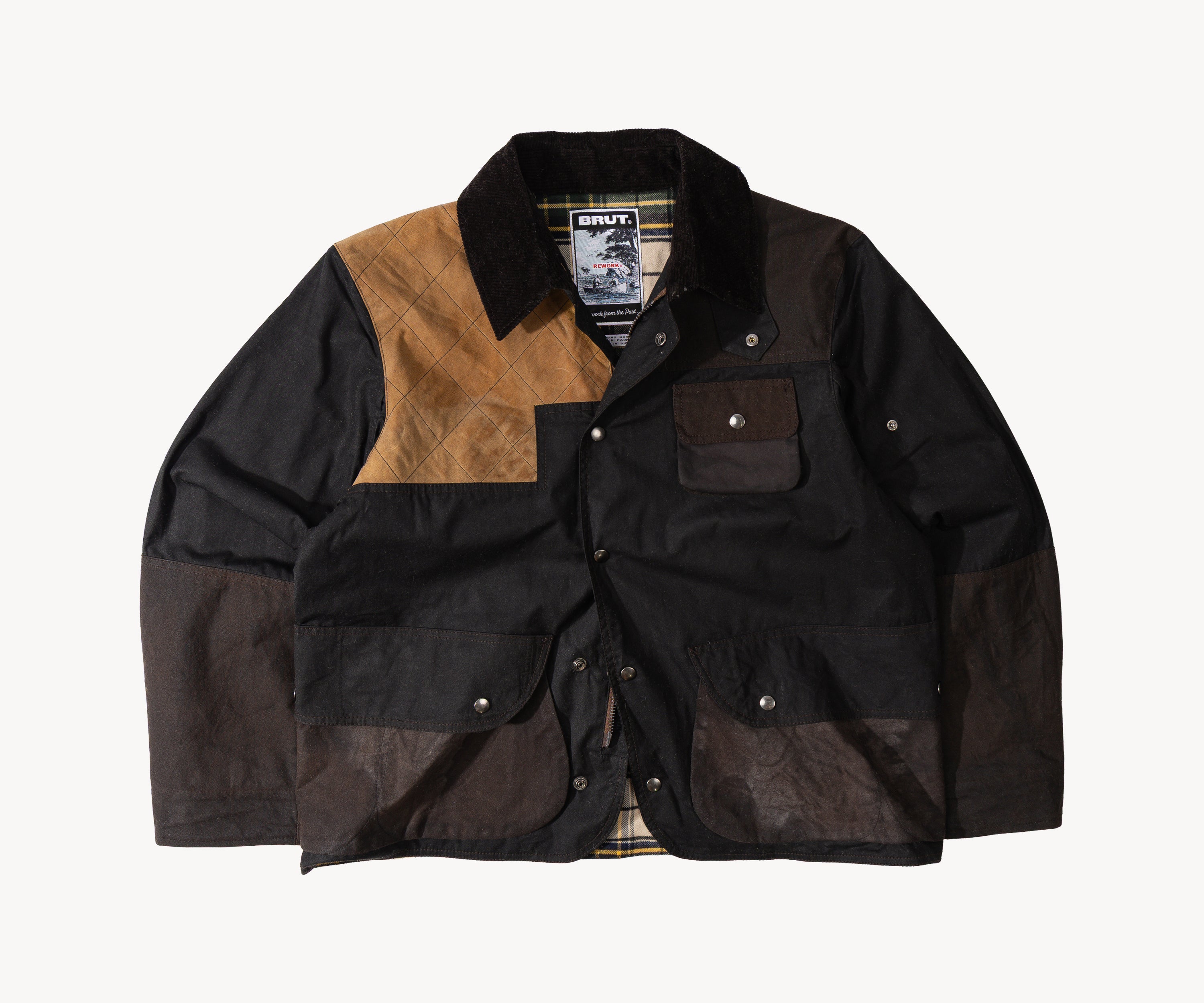 REWORK® STORMFISHER WAX JACKET - N° 004 Coats & Jackets SMALL / BROWN - BRUT Clothing US