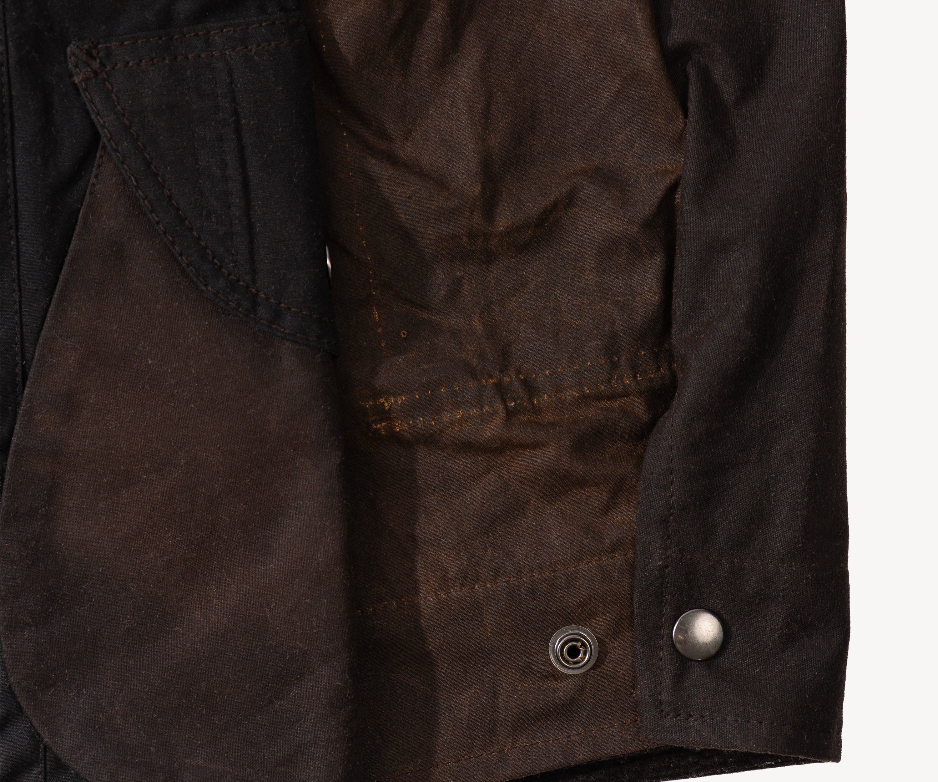 REWORK® STORMFISHER WAX JACKET - N° 004 Coats & Jackets SMALL / BROWN - BRUT Clothing US