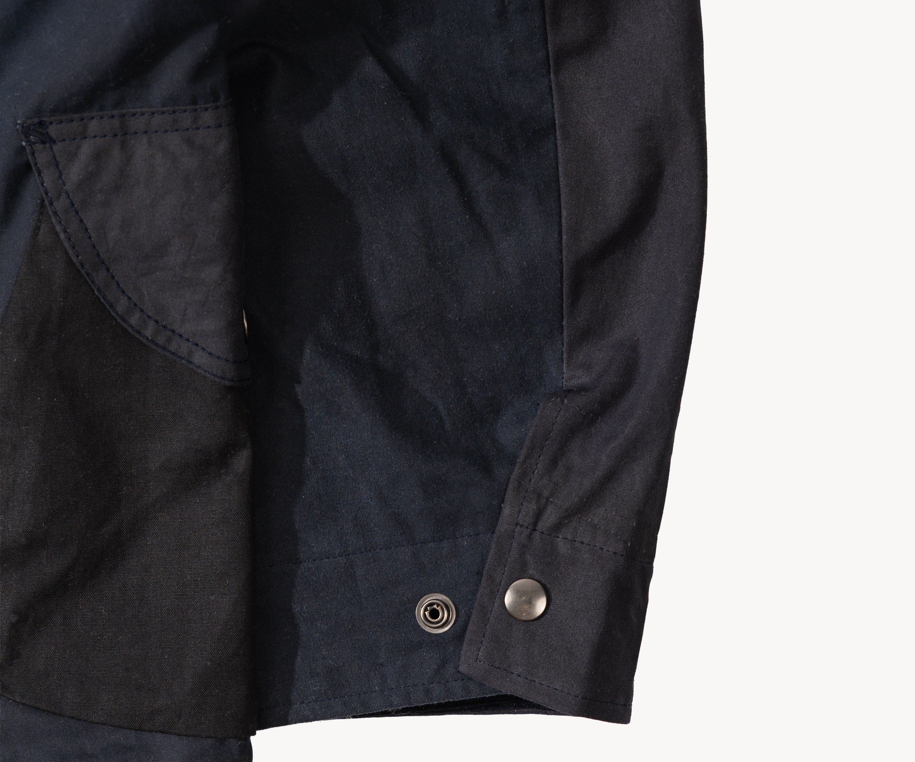 REWORK® STORMFISHER WAX JACKET - N° 007 Coats & Jackets SMALL / BLUE - BRUT Clothing US