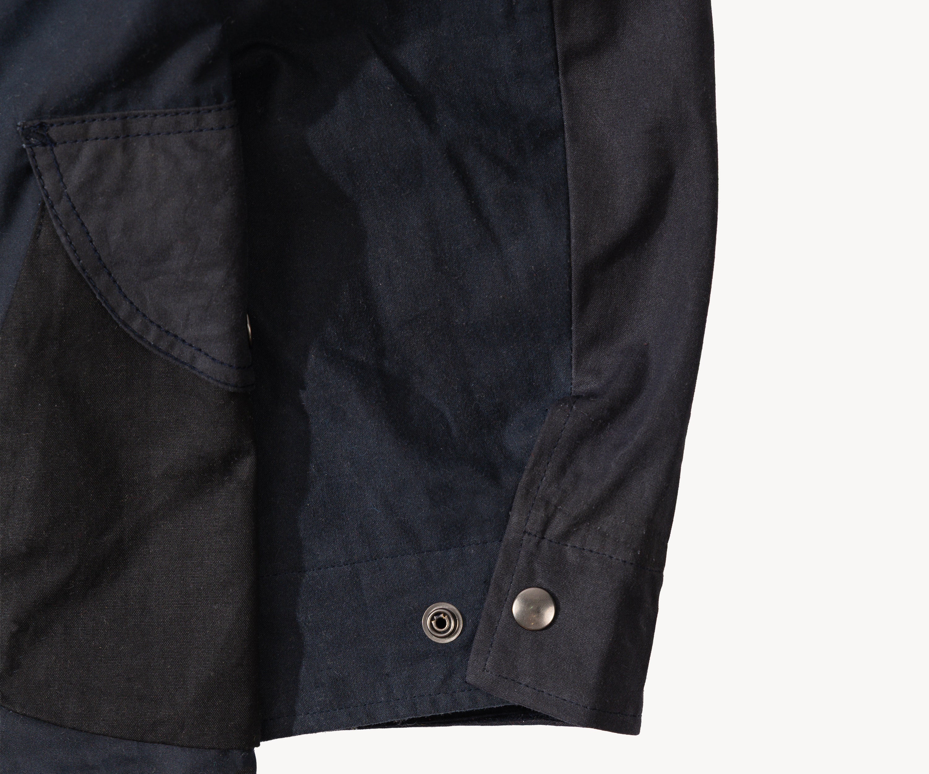 REWORK® STORMFISHER WAX JACKET - N° 007 Coats & Jackets SMALL / BLUE - BRUT Clothing US