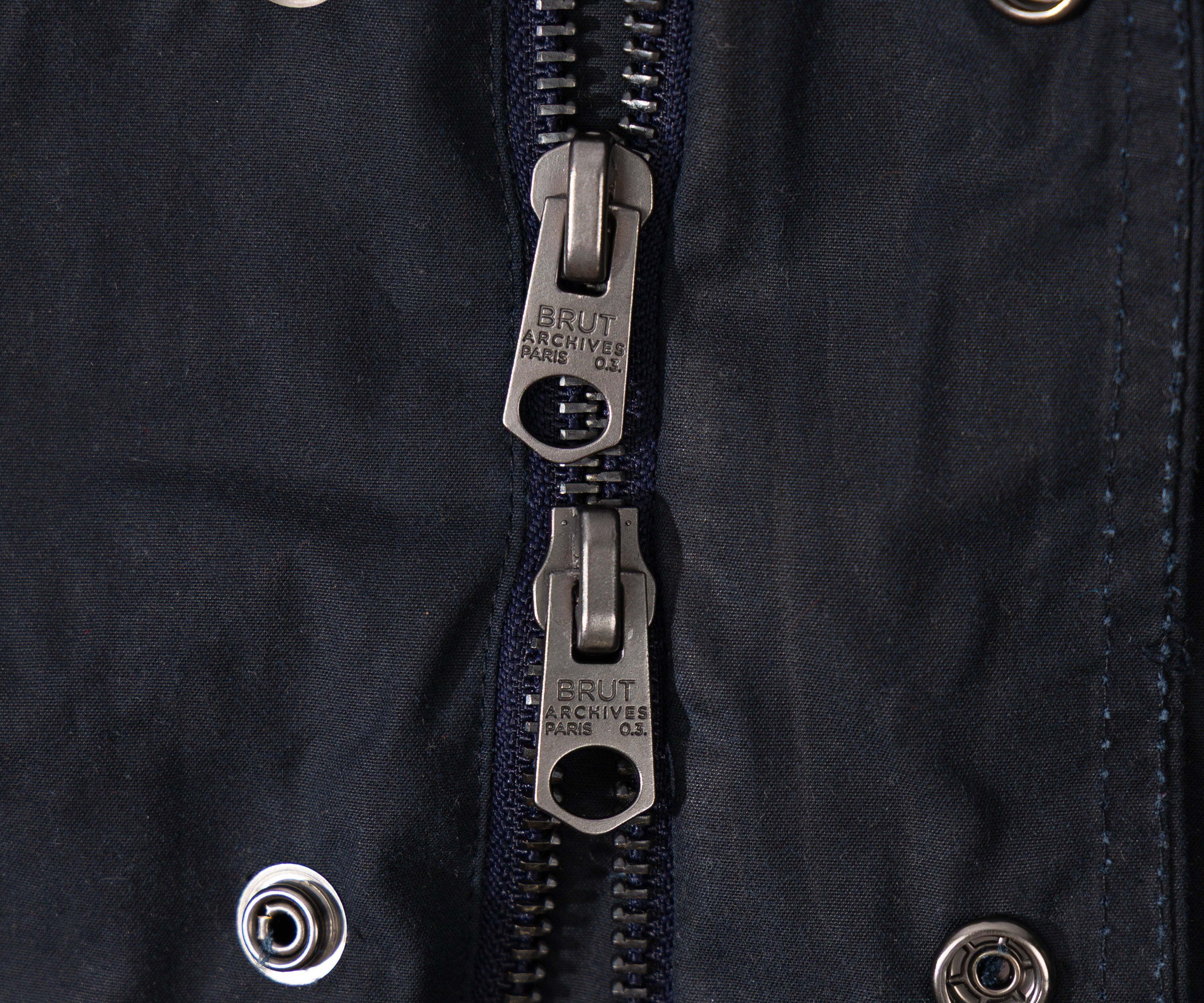 REWORK® STORMFISHER WAX JACKET - N° 008 Coats & Jackets SMALL / BLUE - BRUT Clothing US