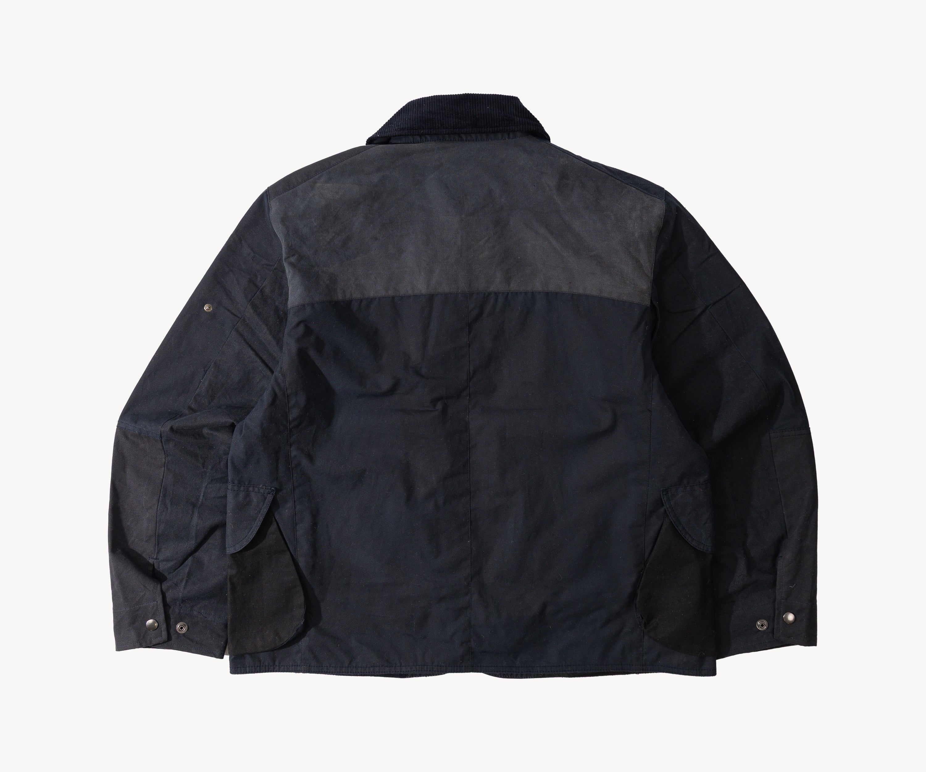 REWORK® STORMFISHER WAX JACKET - N° 008 Coats & Jackets SMALL / BLUE - BRUT Clothing US