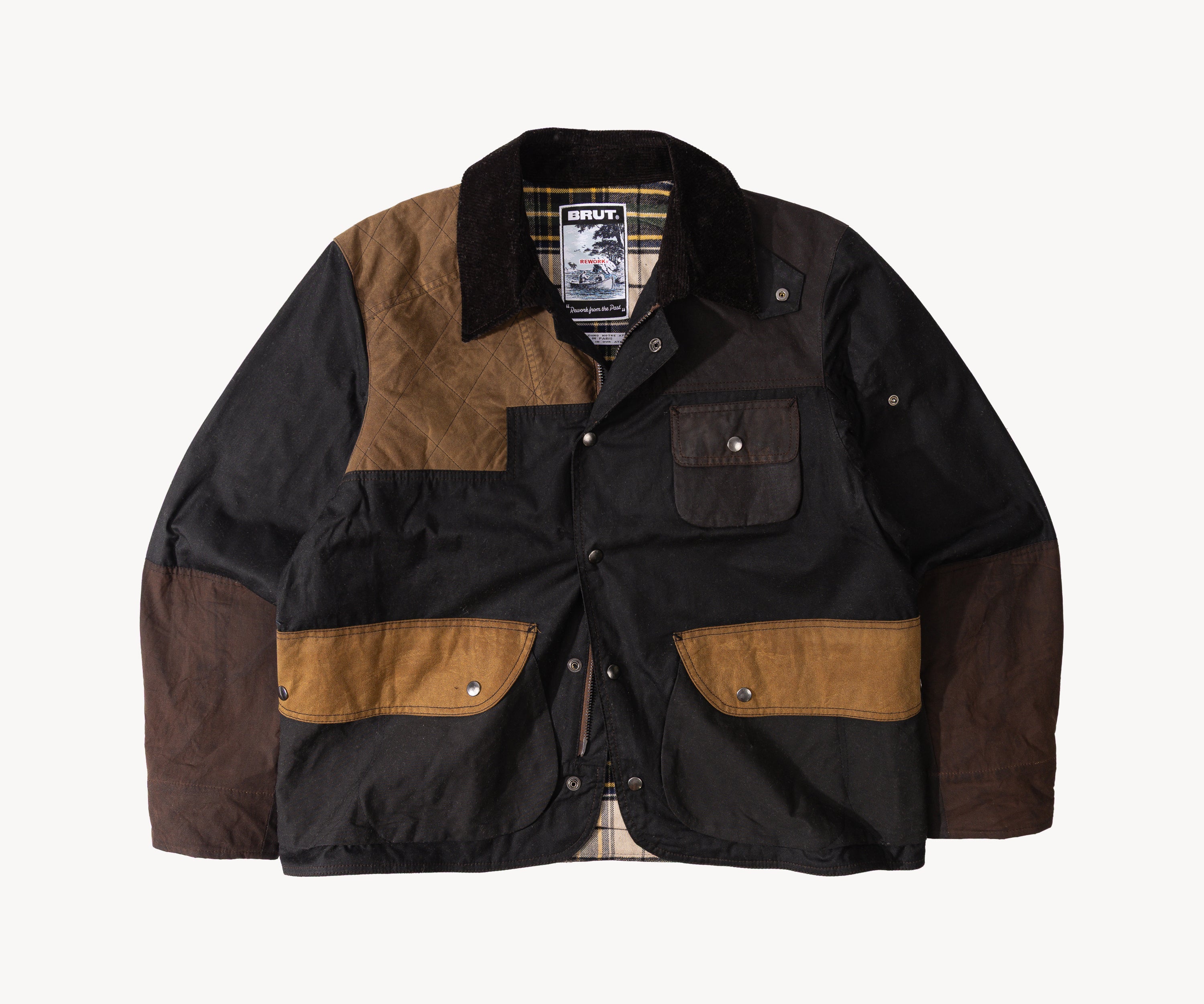 REWORK® STORMFISHER WAX JACKET - N° 012 Coats & Jackets MEDIUM / BROWN - BRUT Clothing US