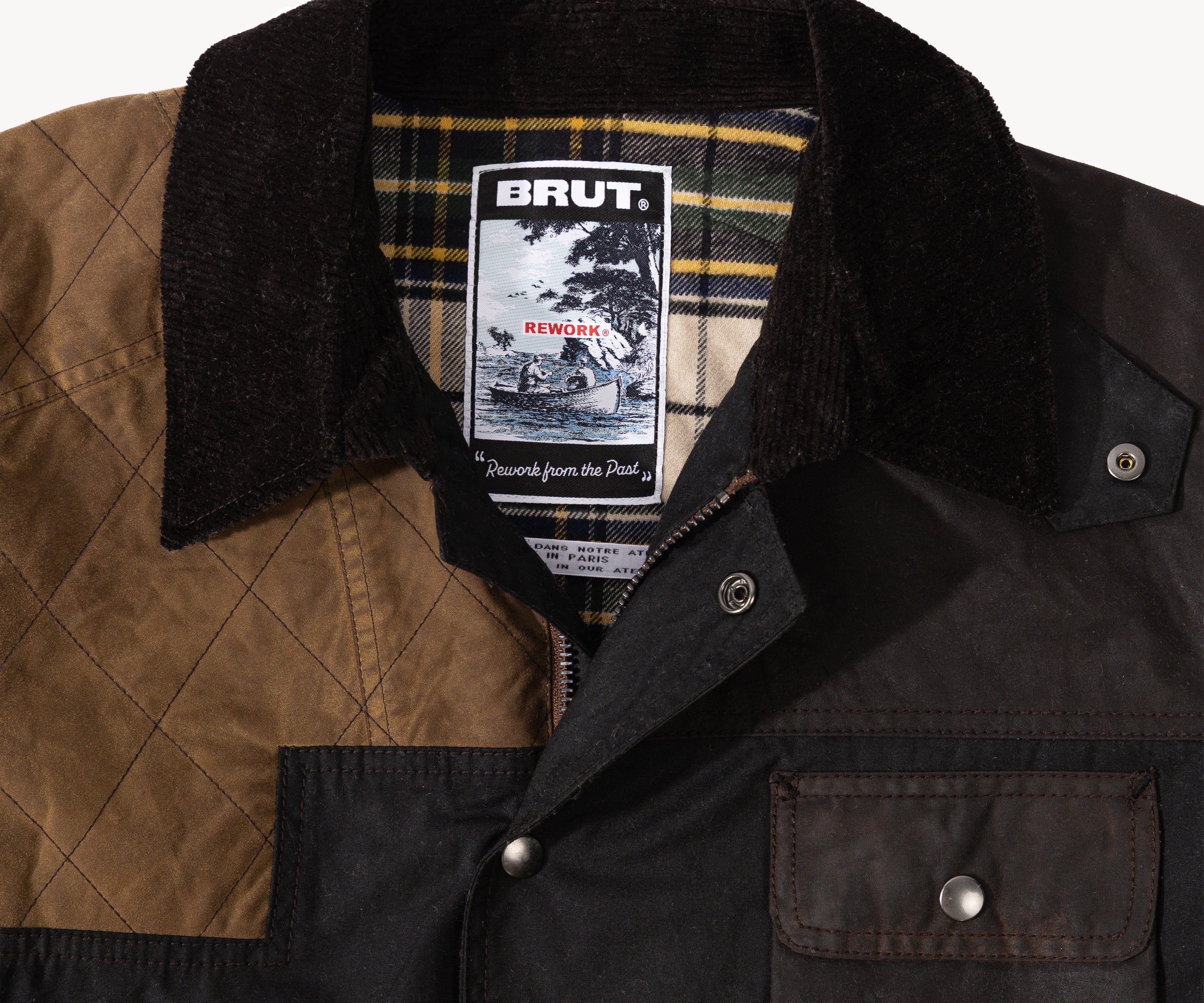 REWORK® STORMFISHER WAX JACKET - N° 012 Coats & Jackets MEDIUM / BROWN - BRUT Clothing US