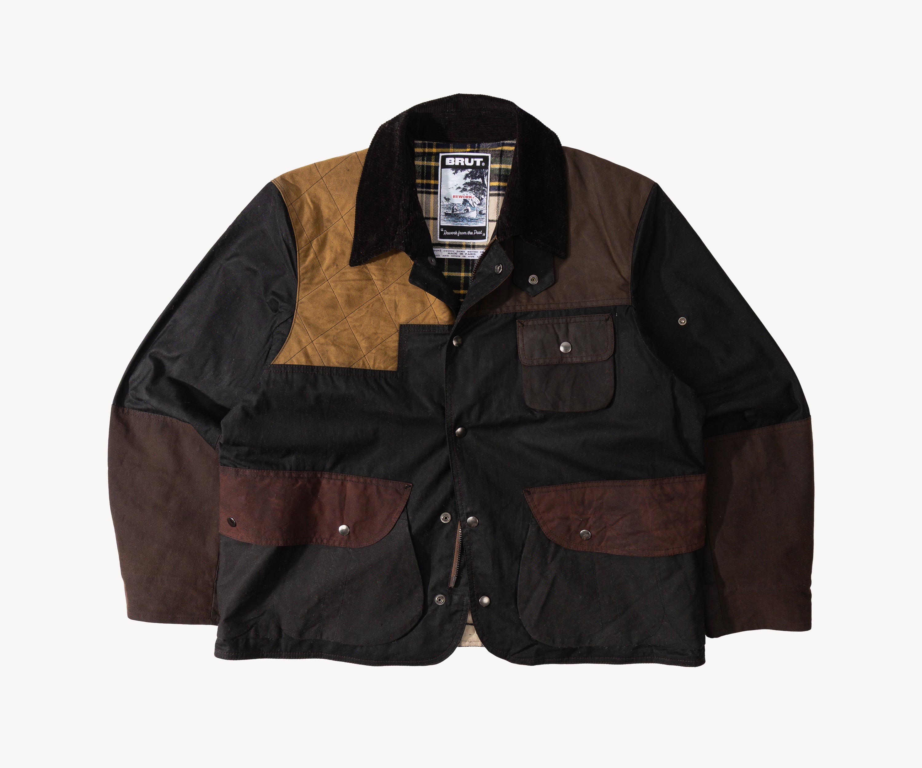 REWORK® STORMFISHER WAX JACKET - N° 013 Coats & Jackets MEDIUM / BROWN - BRUT Clothing US