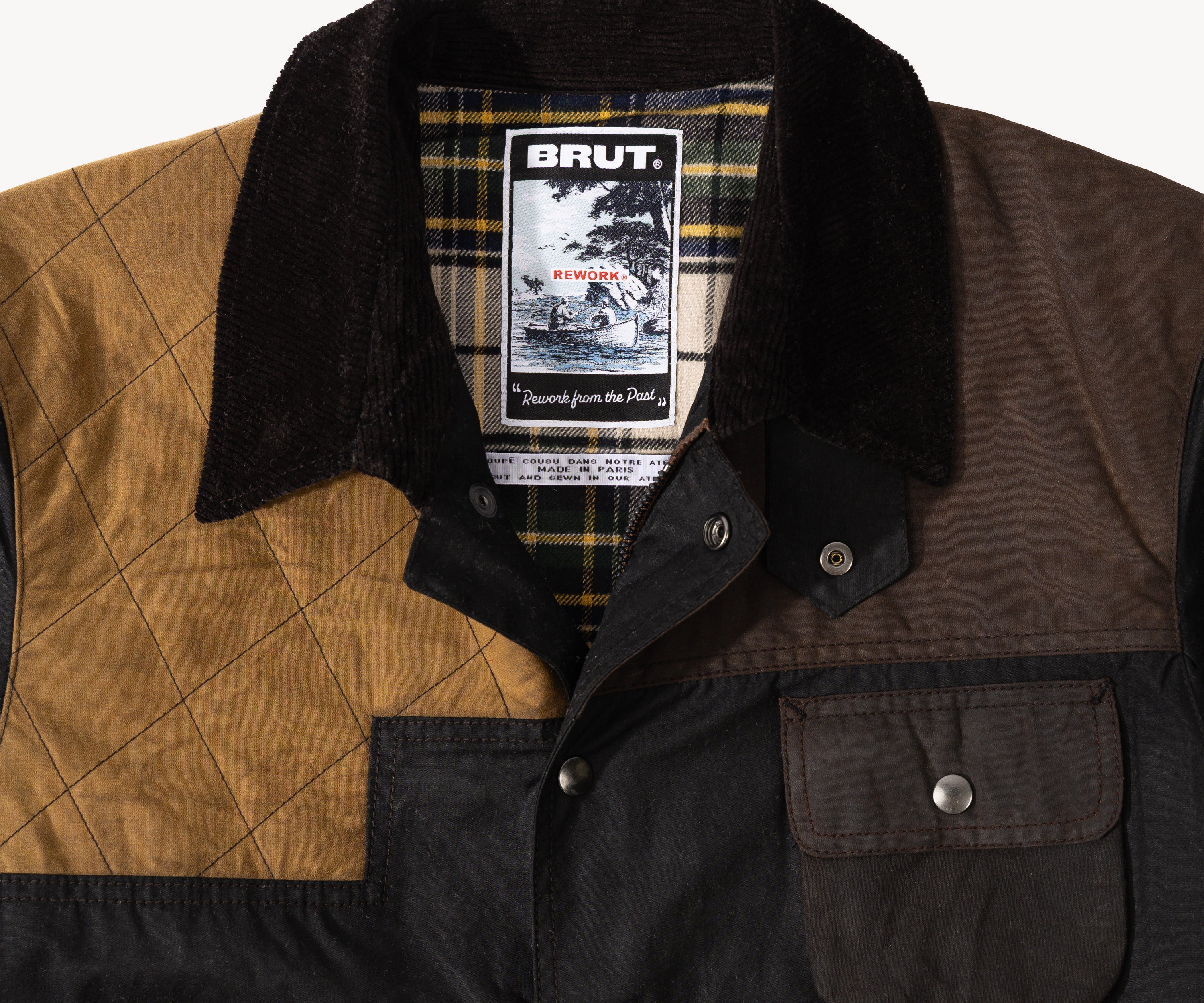 REWORK® STORMFISHER WAX JACKET - N° 013 Coats & Jackets MEDIUM / BROWN - BRUT Clothing US