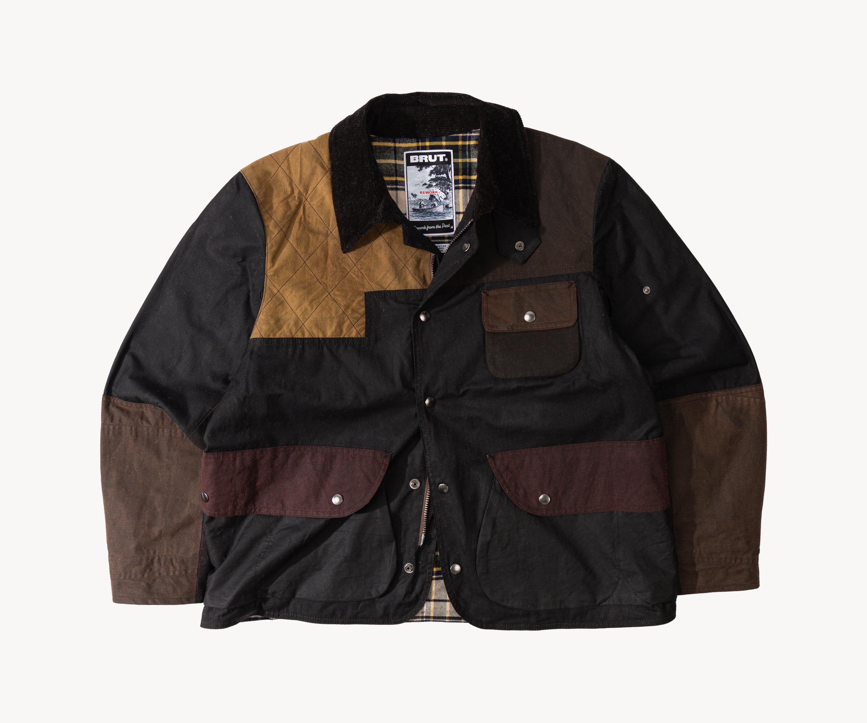 REWORK® STORMFISHER WAX JACKET - N° 014 Coats & Jackets MEDIUM / BROWN - BRUT Clothing US