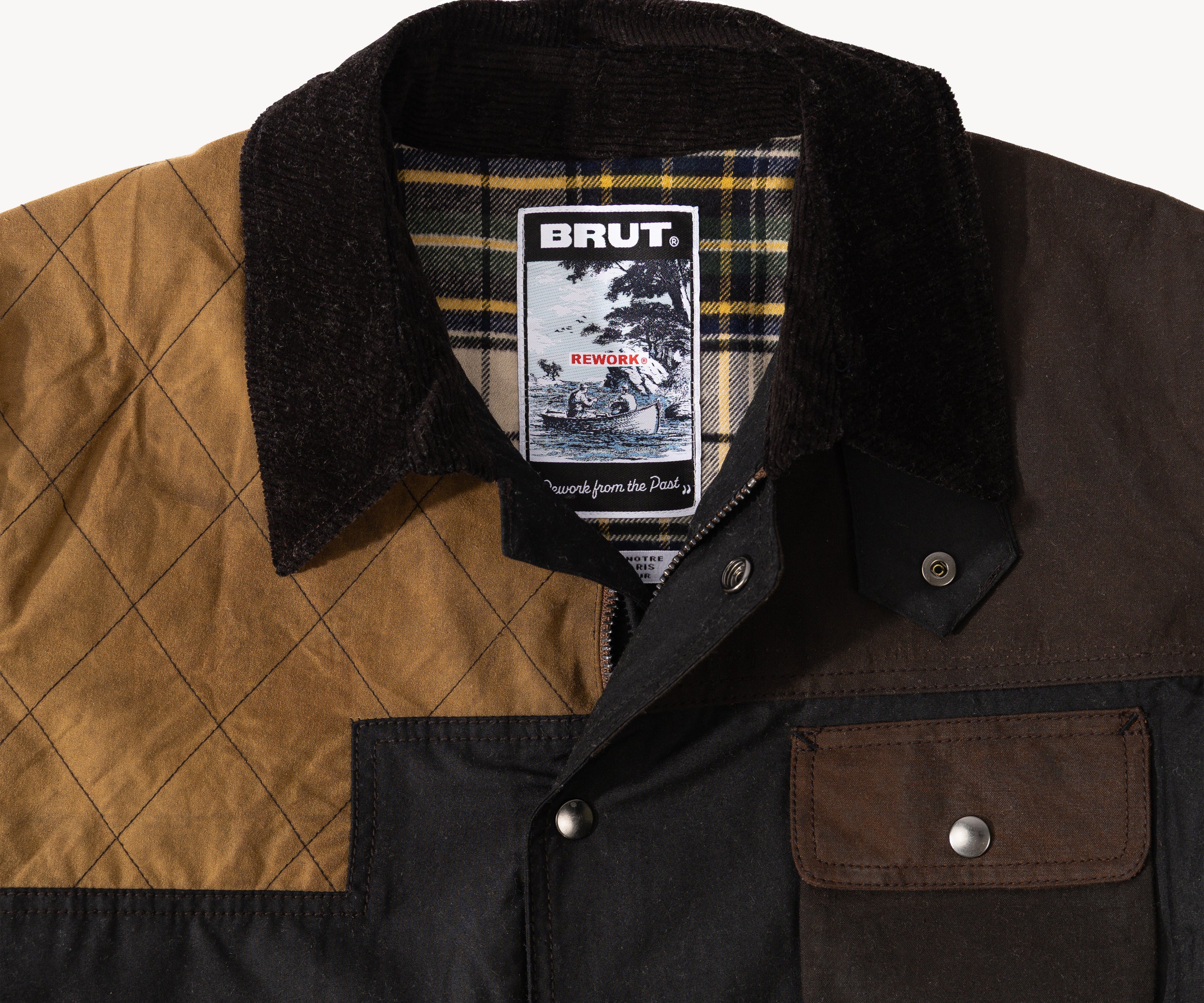 REWORK® STORMFISHER WAX JACKET - N° 014 Coats & Jackets MEDIUM / BROWN - BRUT Clothing US