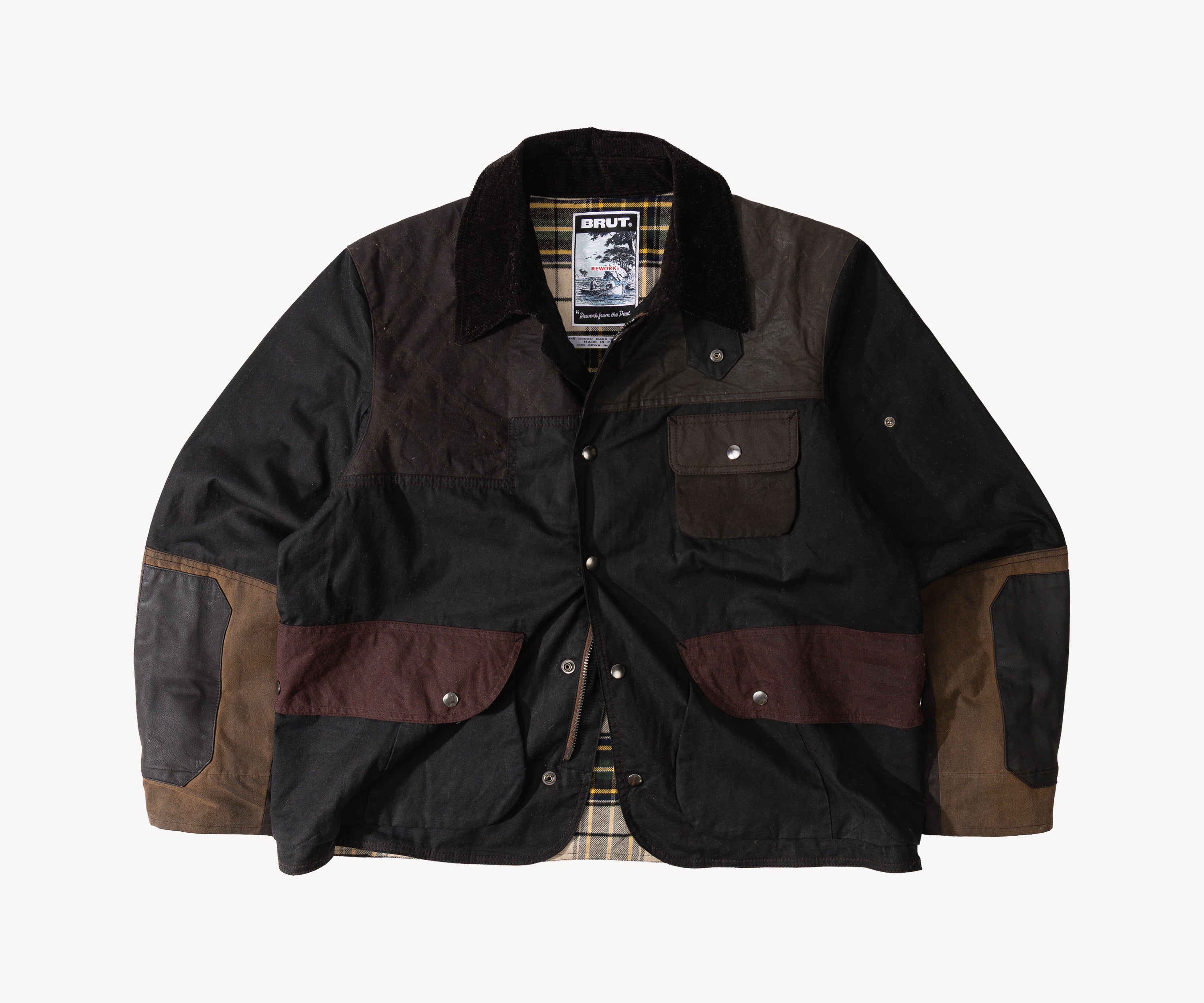 REWORK® STORMFISHER WAX JACKET - N° 015 Coats & Jackets MEDIUM / BROWN - BRUT Clothing US