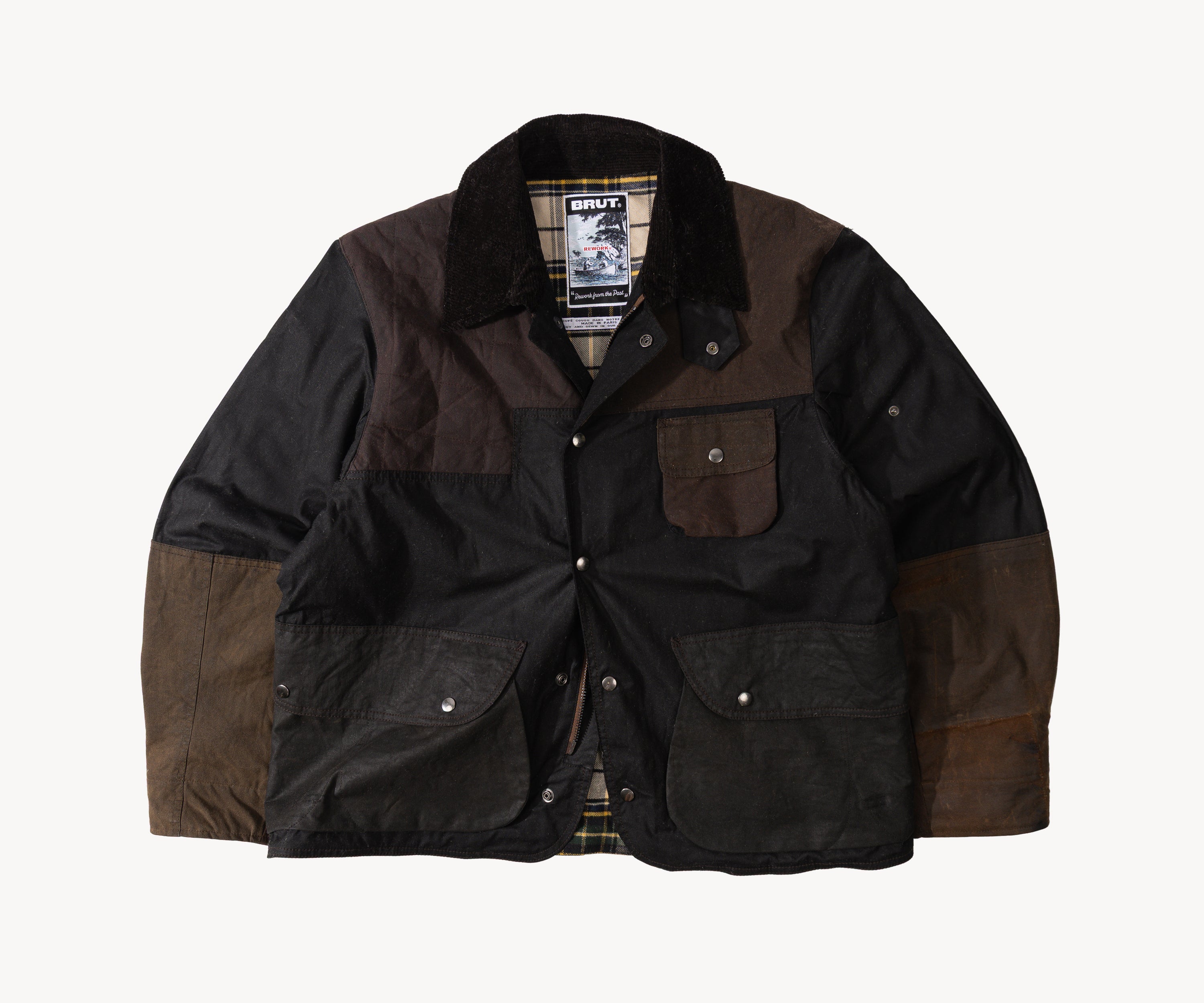 REWORK® STORMFISHER WAX JACKET - N° 031 Coats & Jackets LARGE / BROWN - BRUT Clothing US