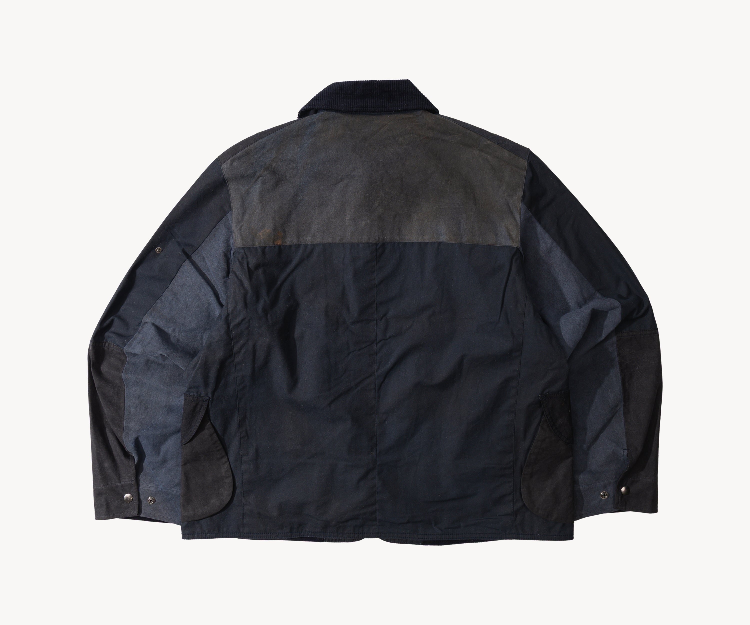 REWORK® STORMFISHER WAX JACKET - N° 034 Coats & Jackets LARGE / BLUE - BRUT Clothing US