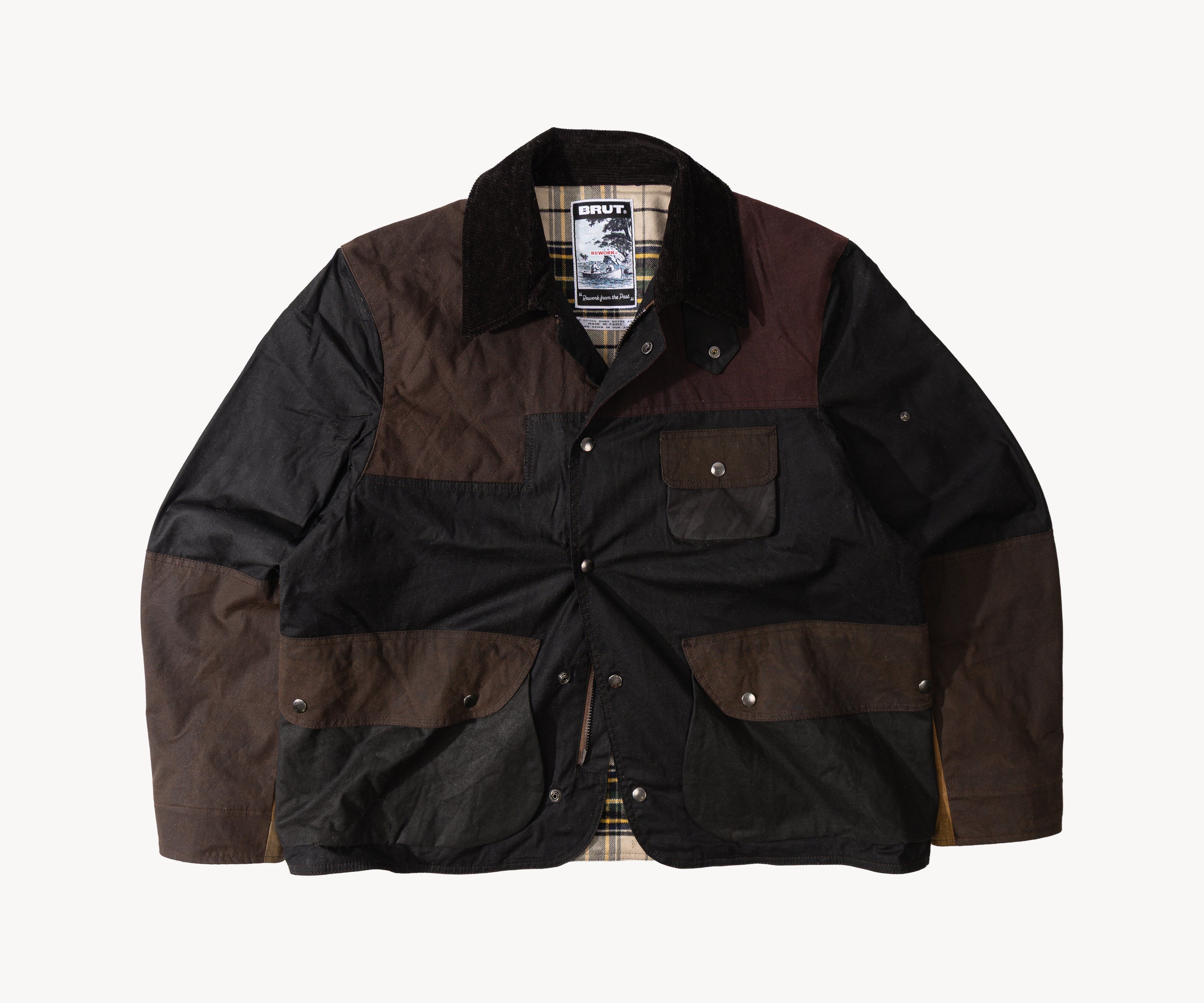 REWORK® STORMFISHER WAX JACKET - N° 041 Coats & Jackets X-LARGE / BROWN - BRUT Clothing US