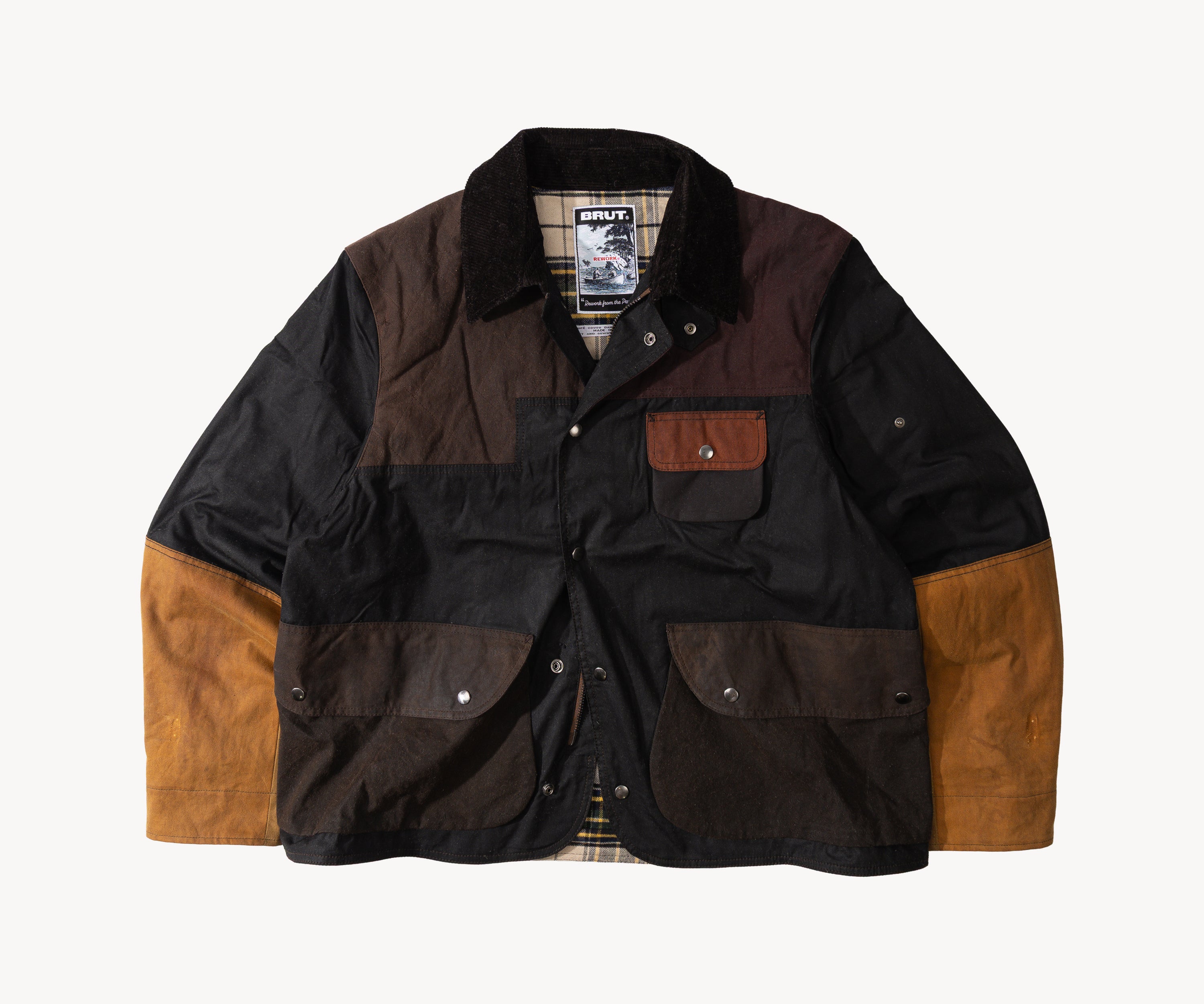 REWORK® STORMFISHER WAX JACKET - N° 042 Coats & Jackets X-LARGE / BROWN - BRUT Clothing US
