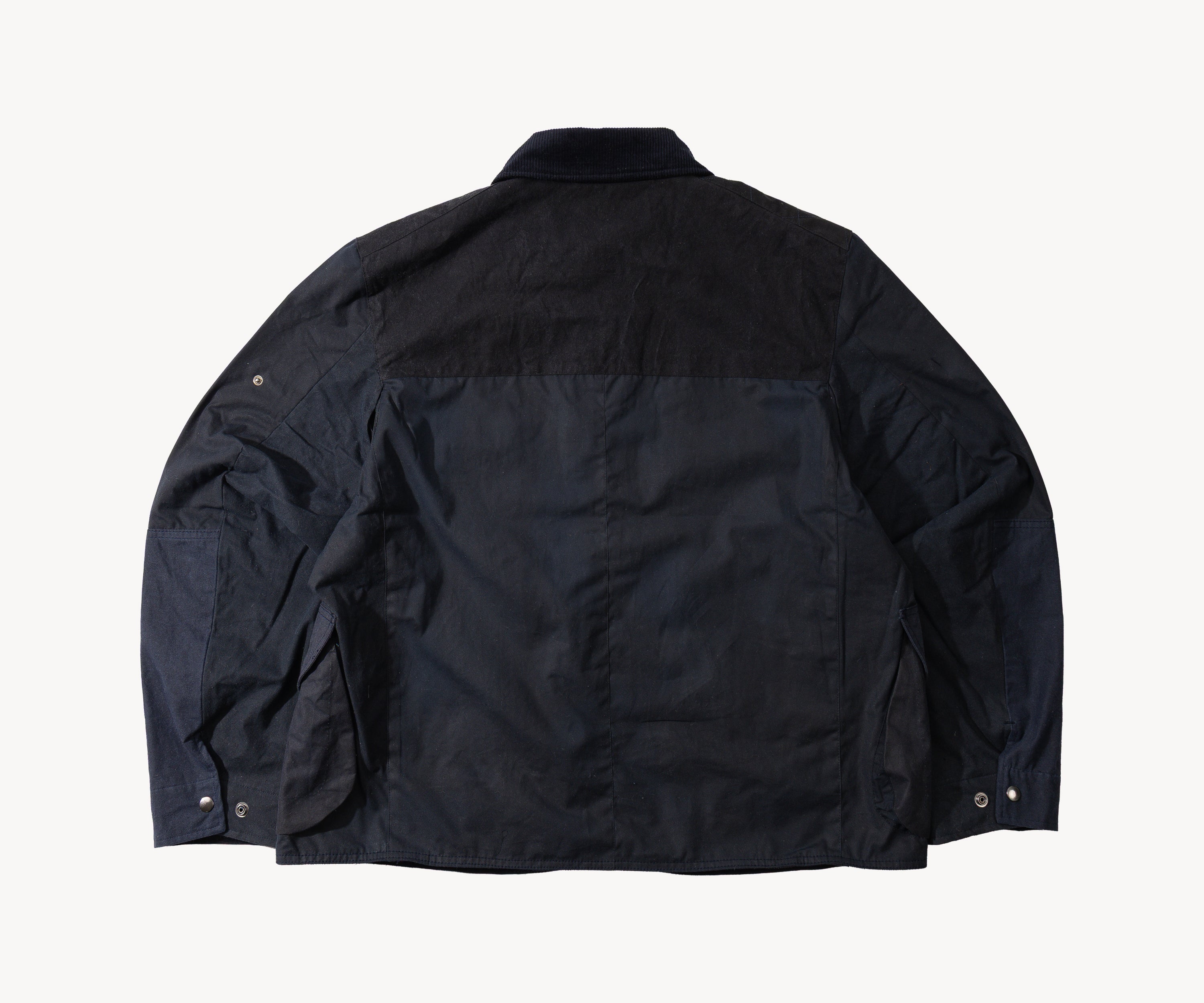 REWORK® STORMFISHER WAX JACKET - N° 047 Coats & Jackets X-LARGE / BLUE - BRUT Clothing US