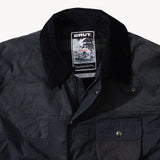REWORK® STORMFISHER WAX JACKET - N° 048 Coats & Jackets X-LARGE / BLUE - BRUT Clothing US