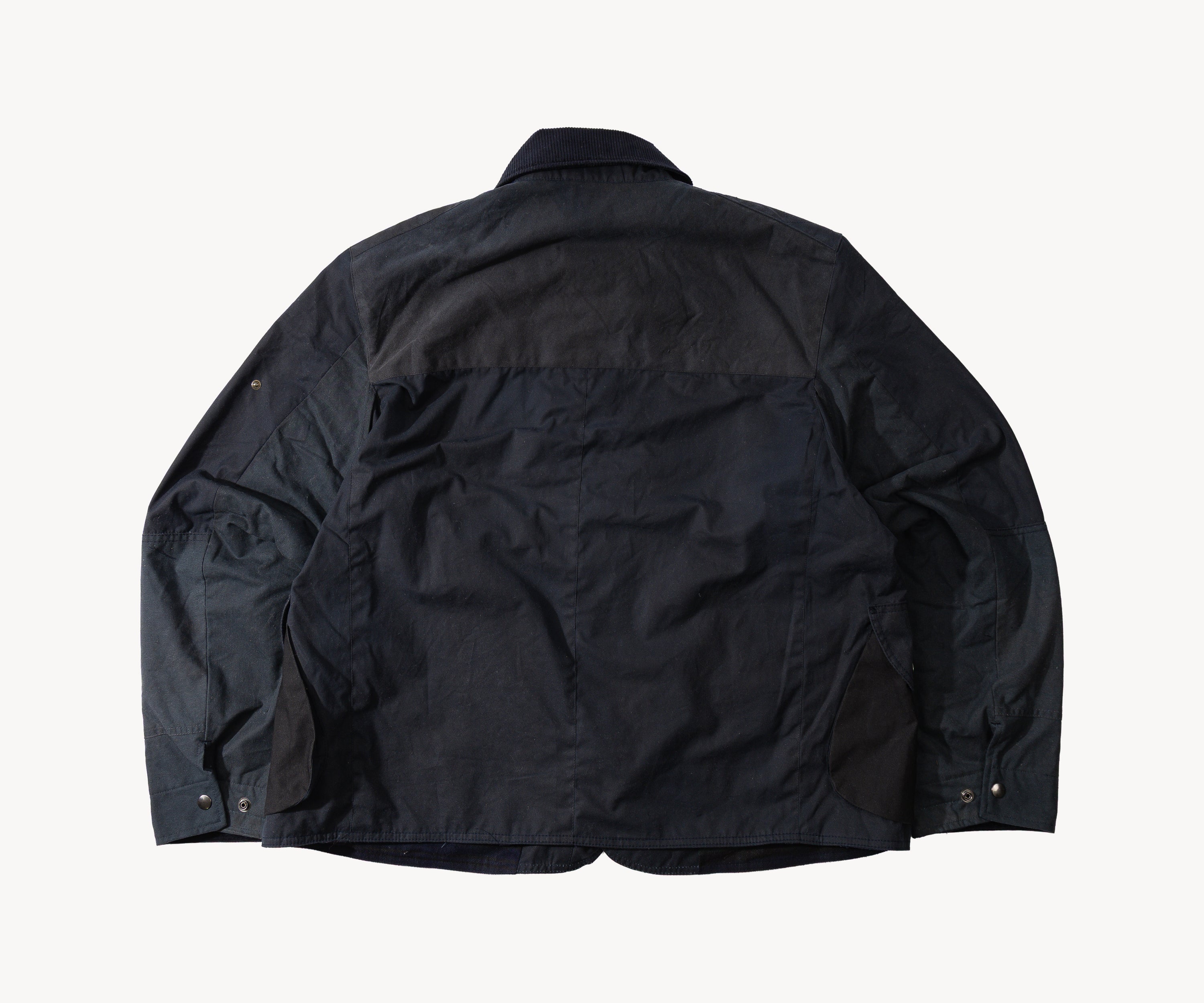 REWORK® STORMFISHER WAX JACKET - N° 048 Coats & Jackets X-LARGE / BLUE - BRUT Clothing US