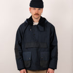 REWORK® POP-OVER WAX JACKET - N° 015 Coats & Jackets BLUE / MEDIUM - BRUT Clothing US