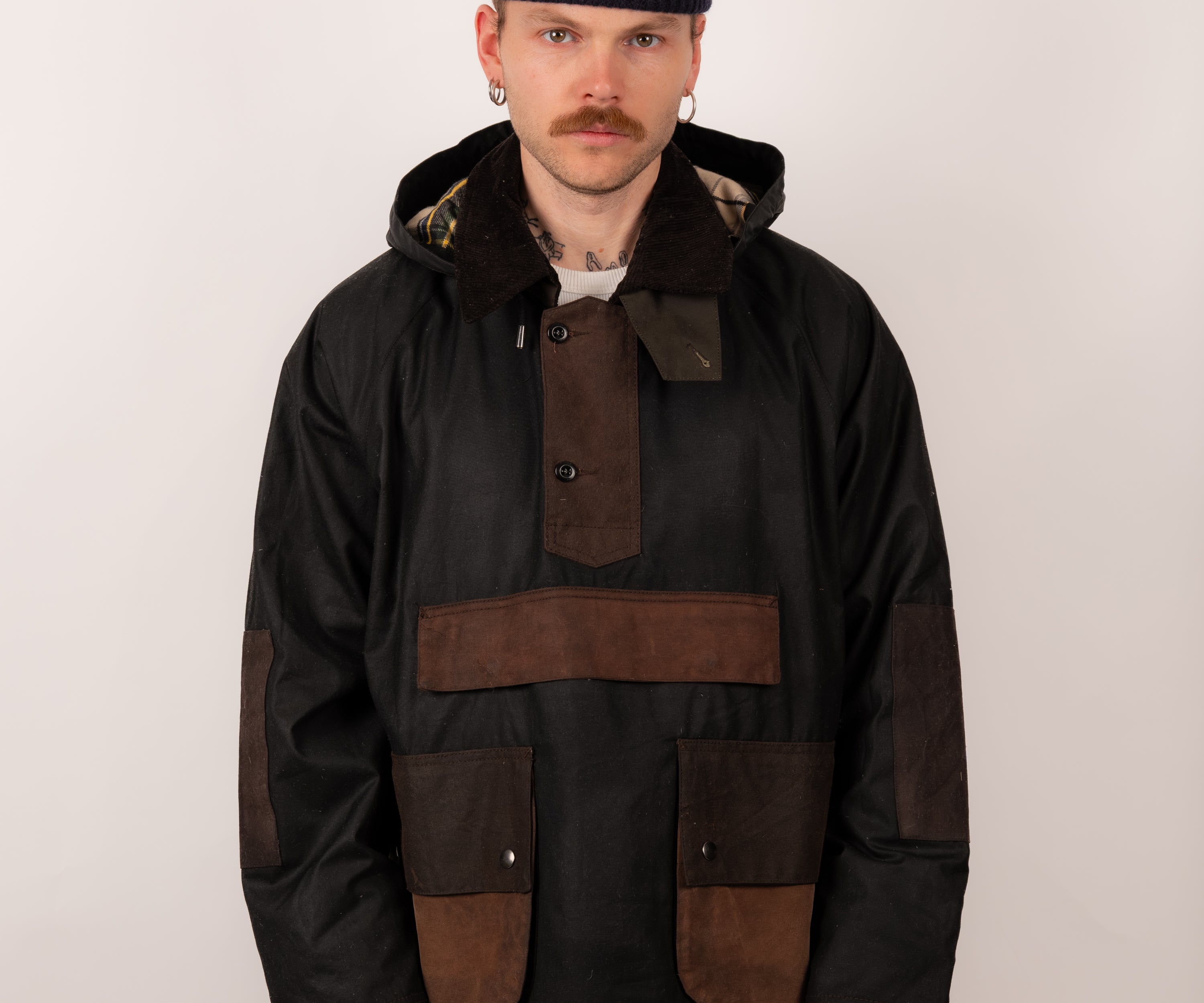 REWORK® POP-OVER WAX JACKET - N° 025 Accessories BROWN / LARGE - BRUT Clothing US