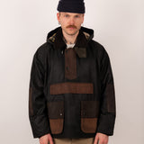 REWORK® POP-OVER WAX JACKET - N° 012 Coats & Jackets BROWN / MEDIUM - BRUT Clothing US