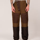 REWORK® WAX OVERPANTS - N° 023 Pants BROWN - BRUT Clothing US