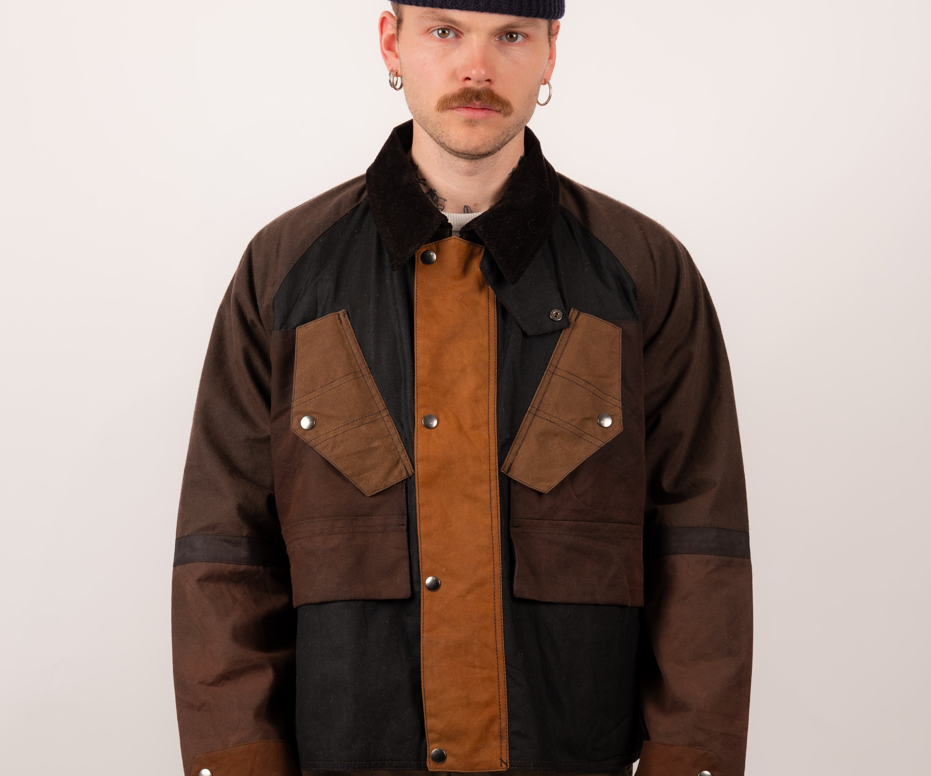 REWORK® TACTICAL WAX JACKET - N° 005 Coats & Jackets SMALL / BROWN - BRUT Clothing US