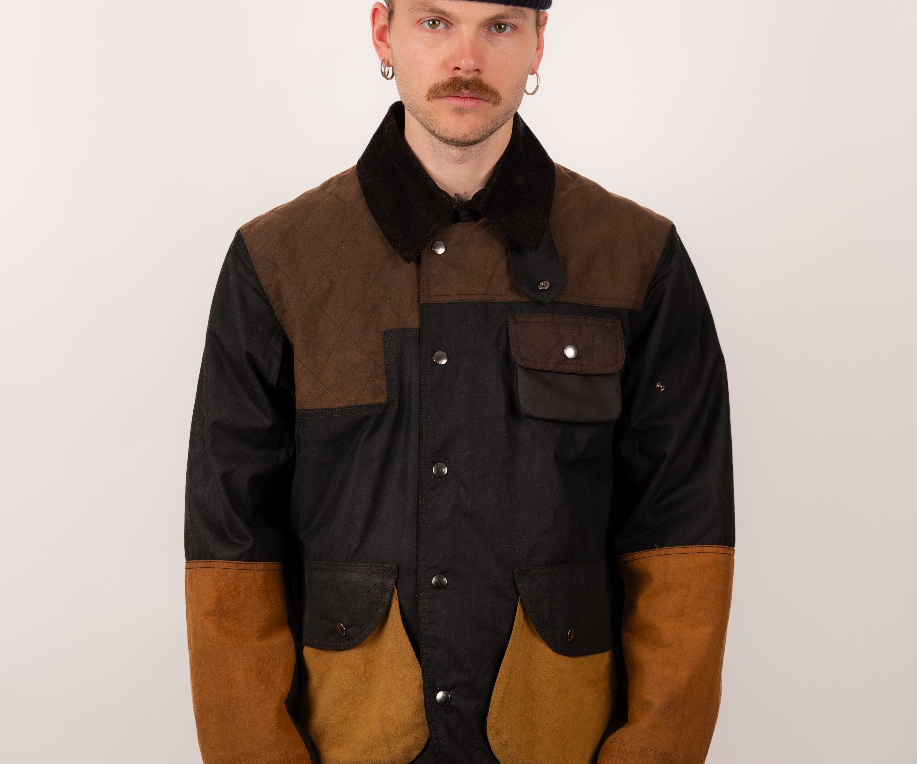 REWORK® STORMFISHER WAX JACKET - N° 005 Coats & Jackets SMALL / BROWN - BRUT Clothing US