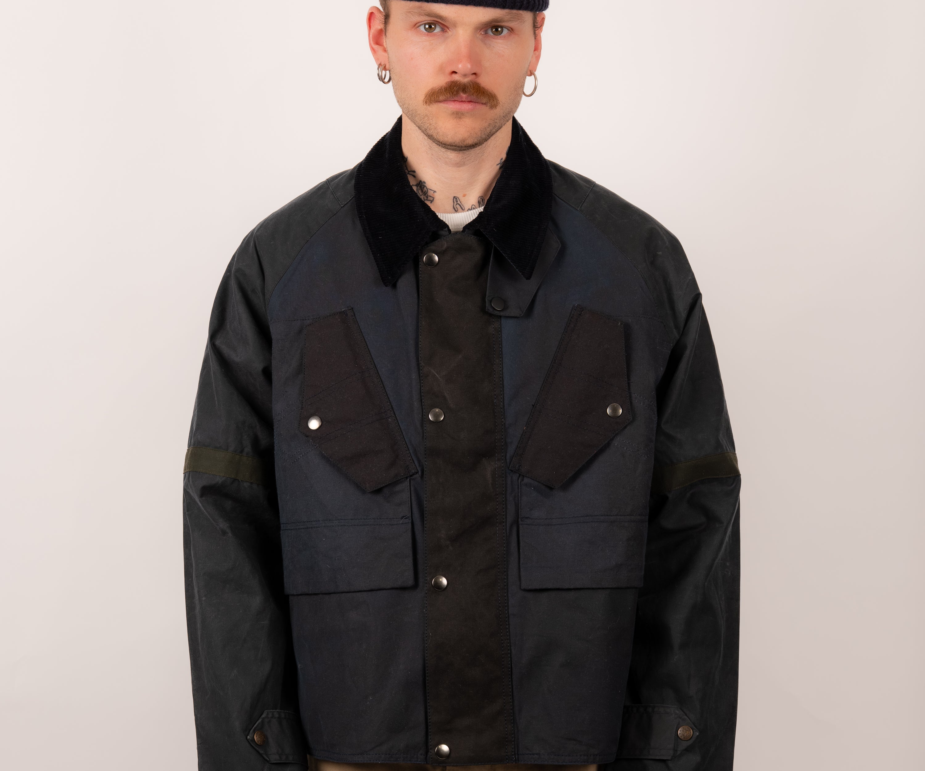 REWORK® TACTICAL WAX JACKET - N° 002 Coats & Jackets SMALL / BLUE - BRUT Clothing US