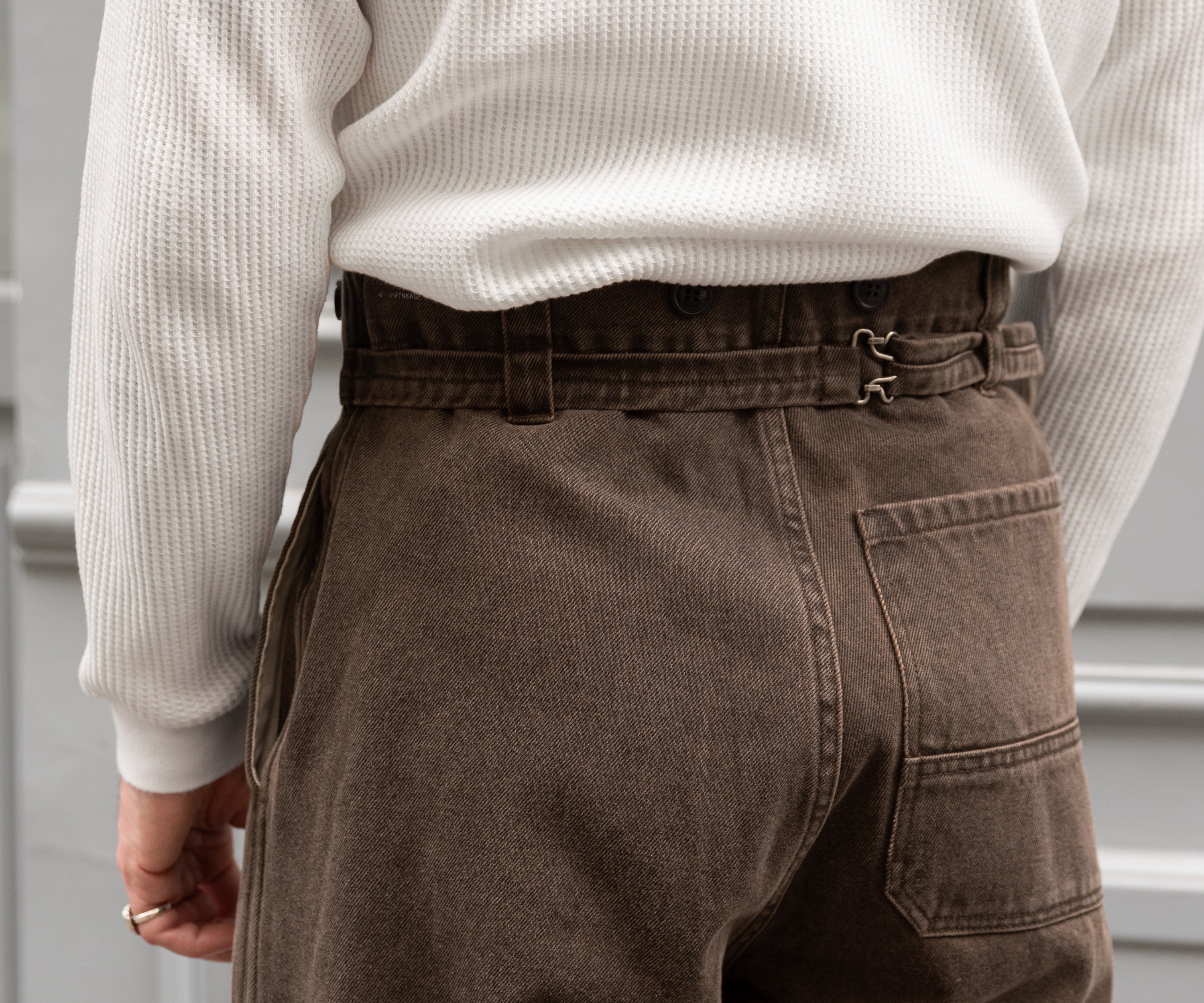 THE BUCKLE BACK PANTS Pants US26 / BROWN - BRUT Clothing US