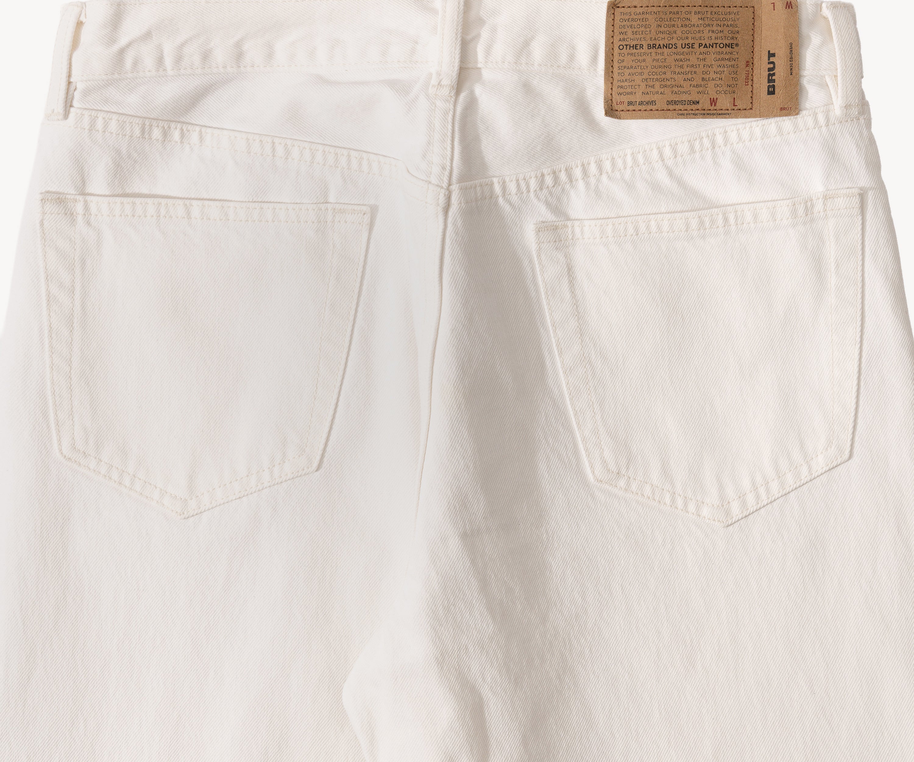 THE NATURAL DENIM Pants US26 / WHITE - BRUT Clothing US