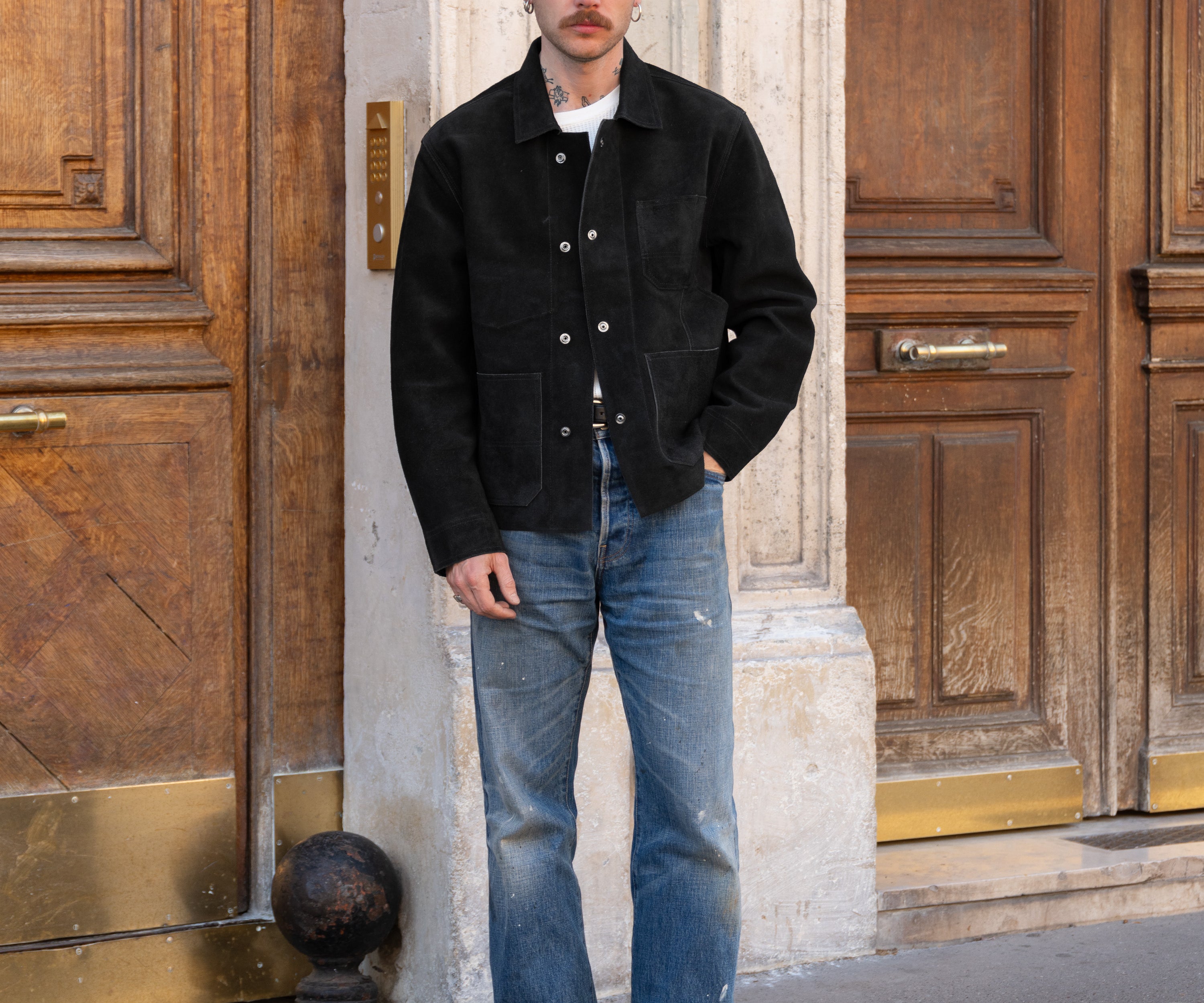 THE LEATHER TOOLS JACKET Coats & Jackets SMALL / BLACK - BRUT Clothing US