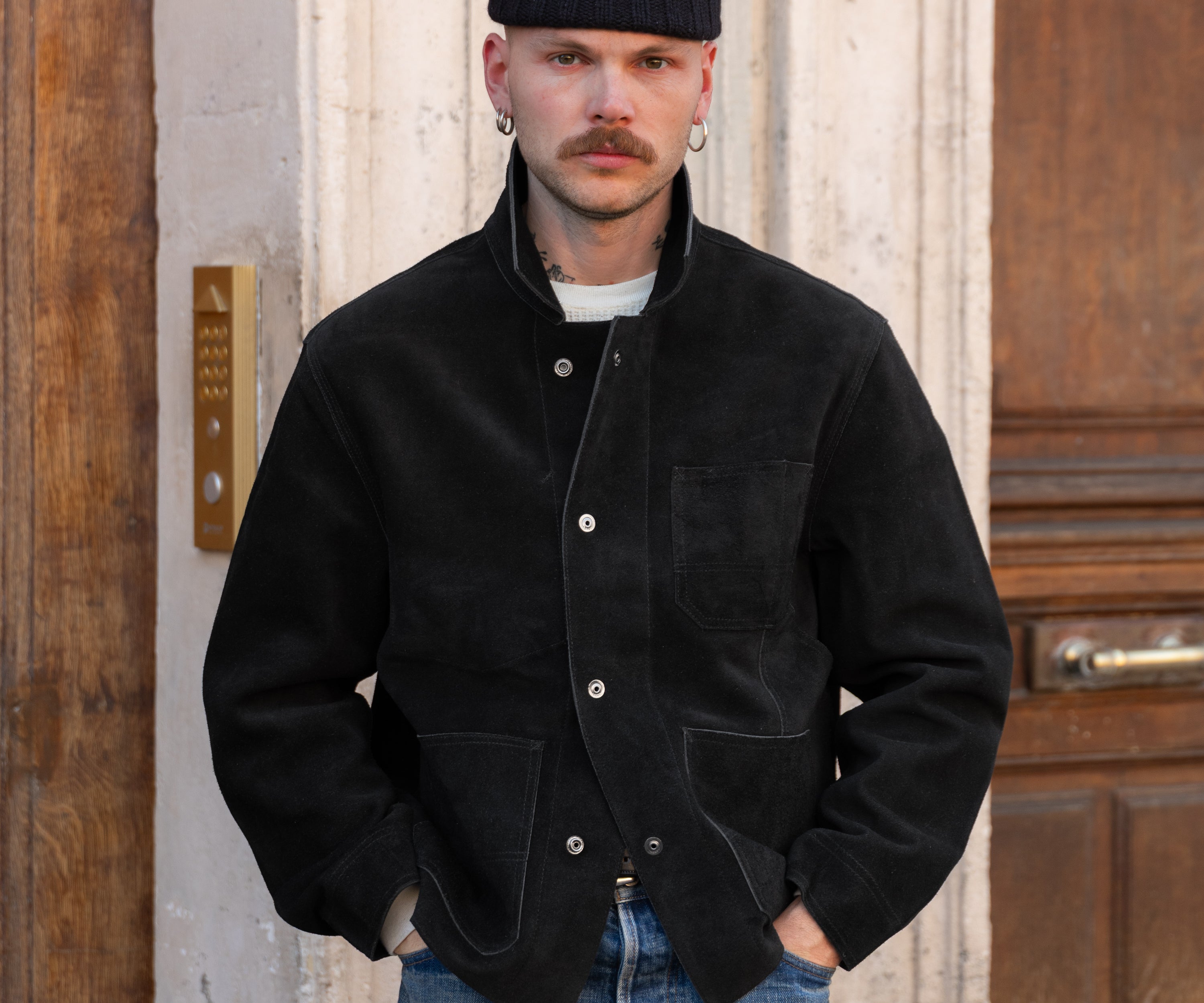 THE LEATHER TOOLS JACKET Coats & Jackets SMALL / BLACK - BRUT Clothing US